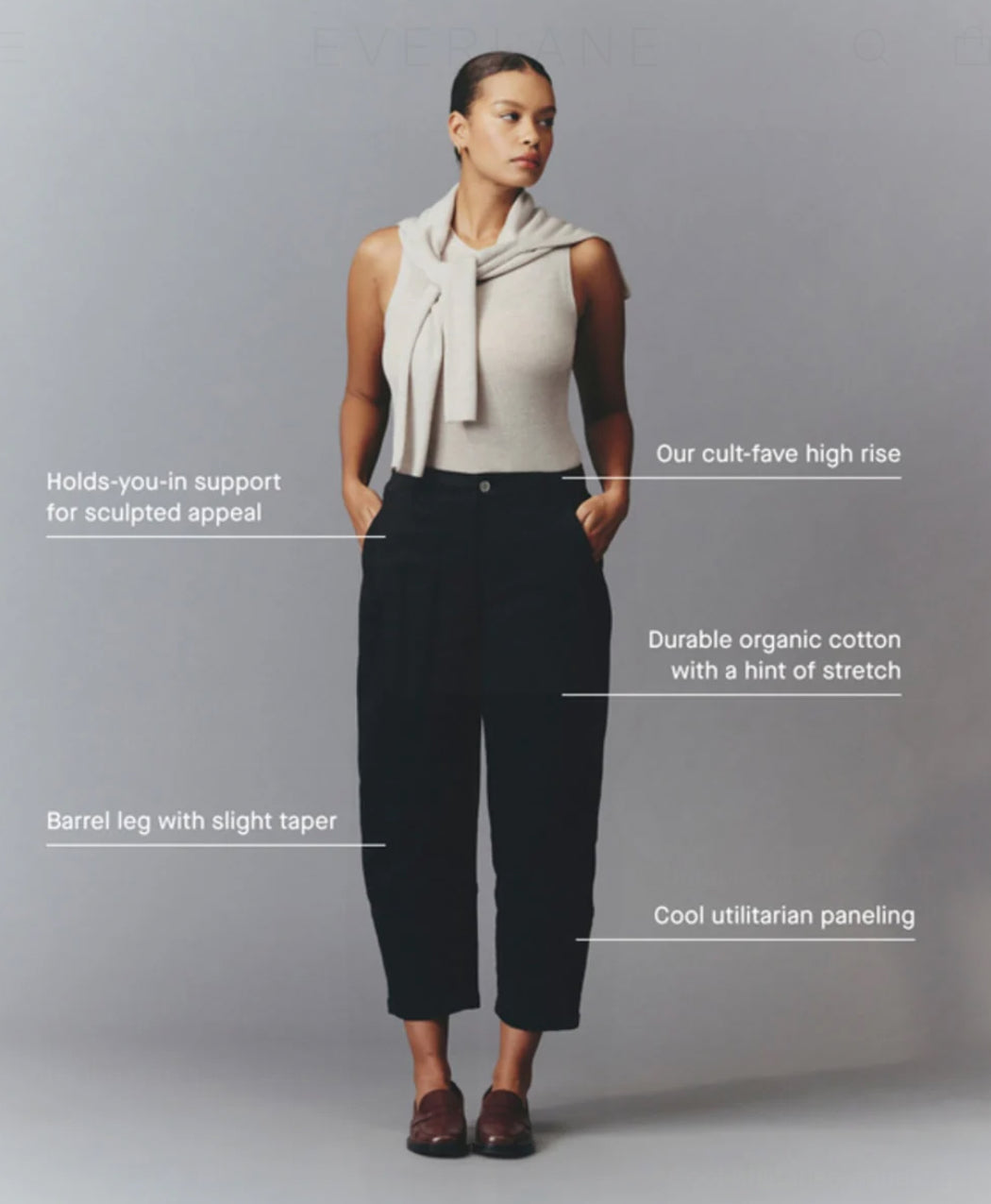Everlane Utility Barrel Pant in navy size 10 long
