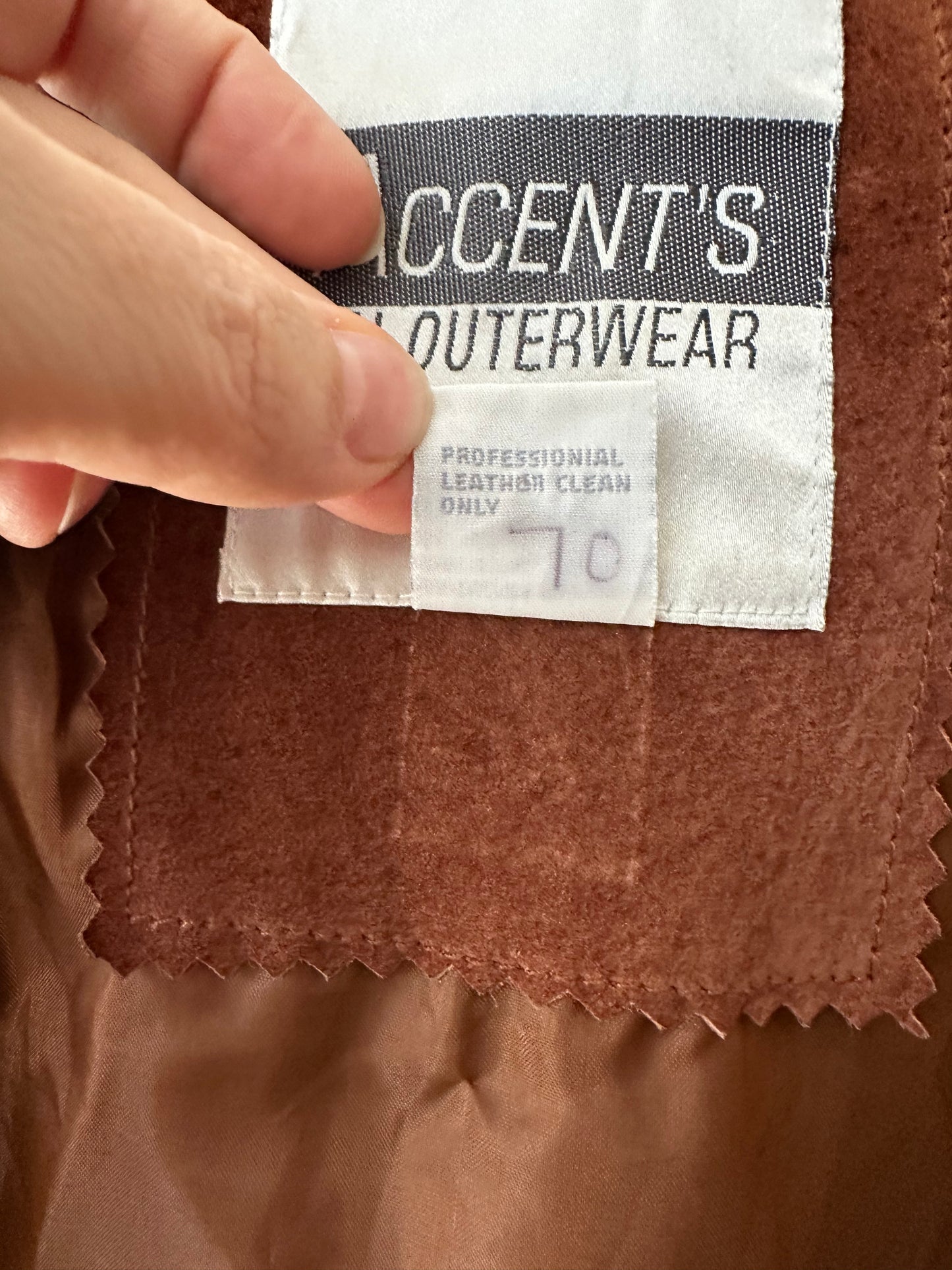 90s Accents Outerwear suede fringe jacket