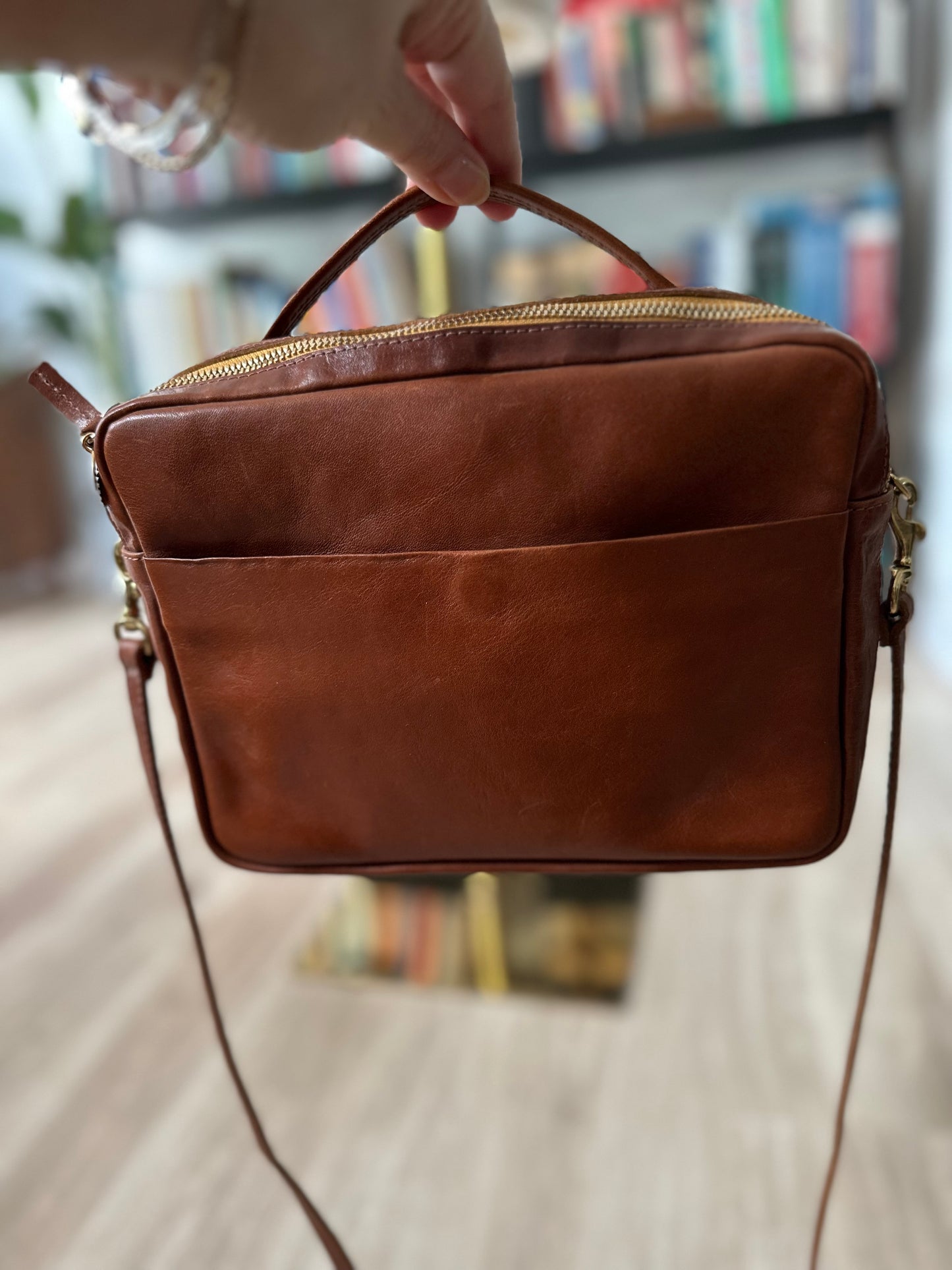 Clare V Mirabel crossbody in Tan