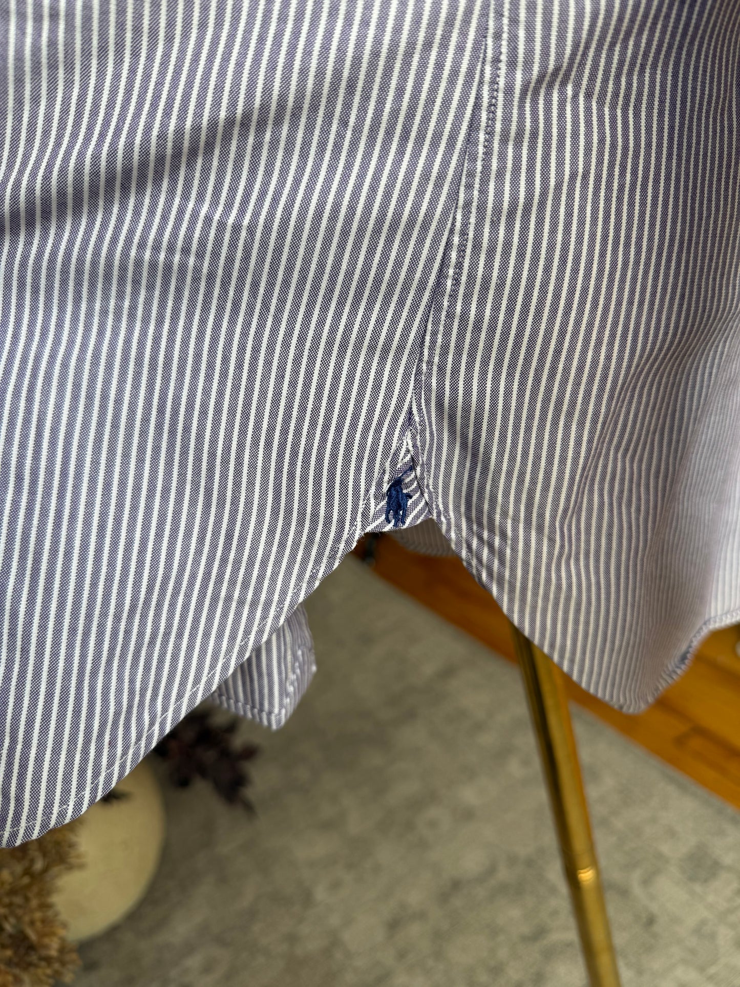 90s Ralph Lauren purple stripe button down
