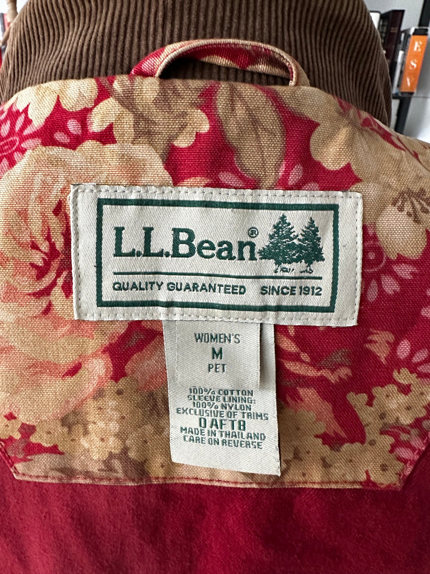 90s LL Bean floral barn coat