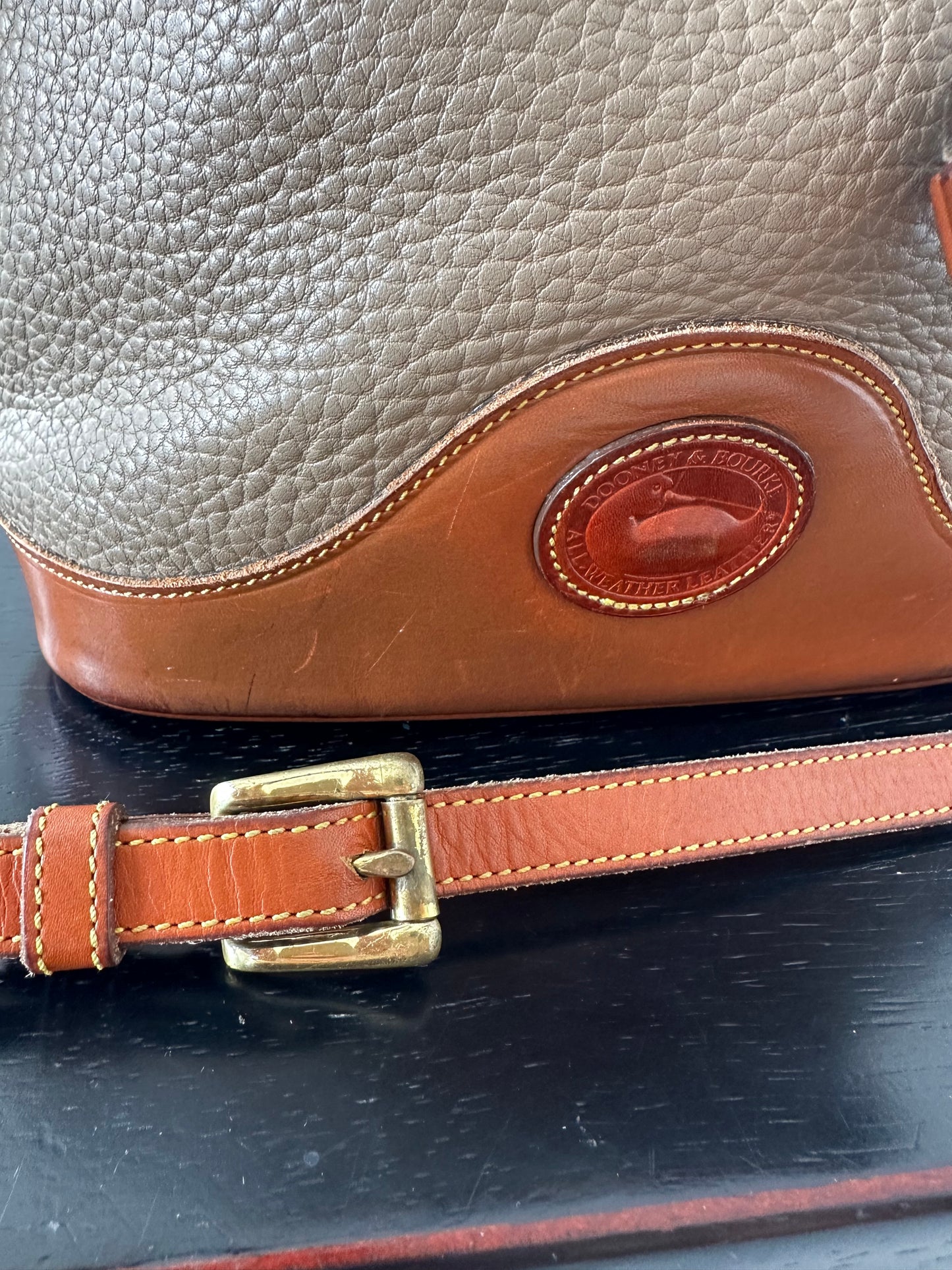 90s Dooney and Bourke drawstring bucket bag
