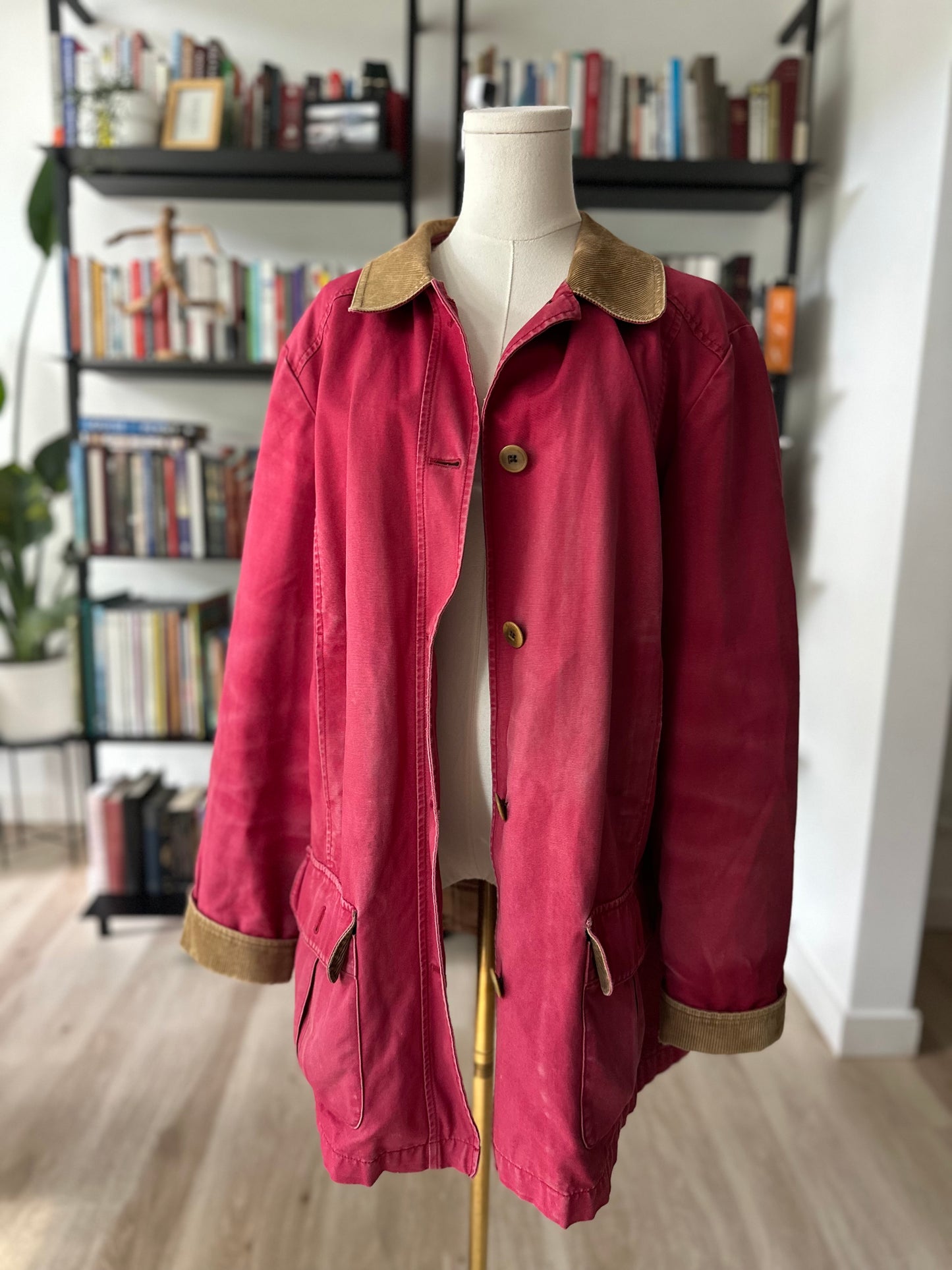 90s LL Bean faded red barn jacketed