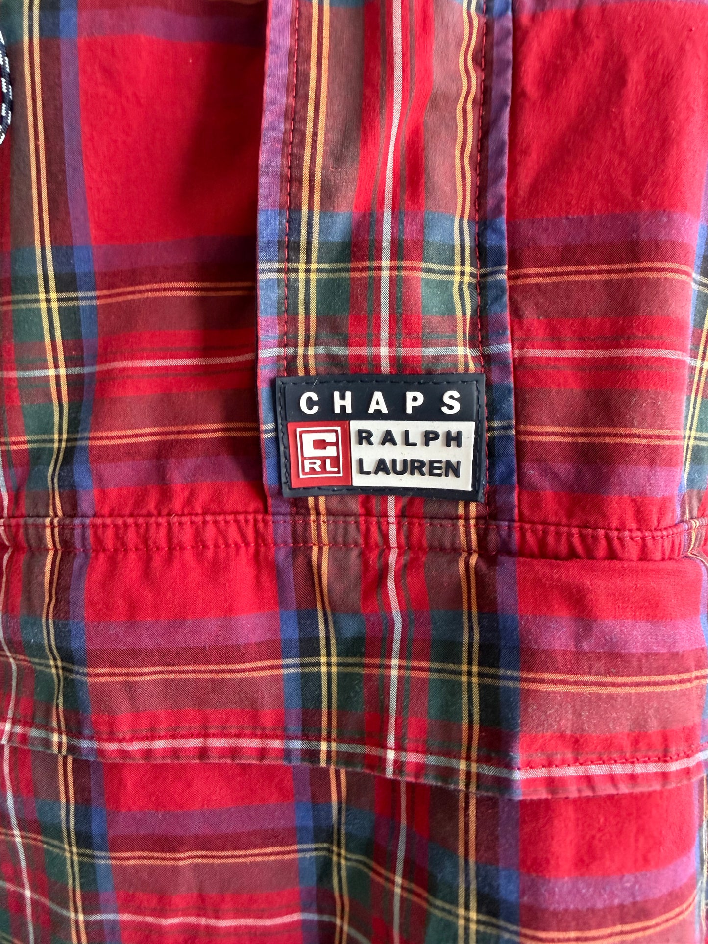 90s Chaps Ralph Lauren plaid wind breaker