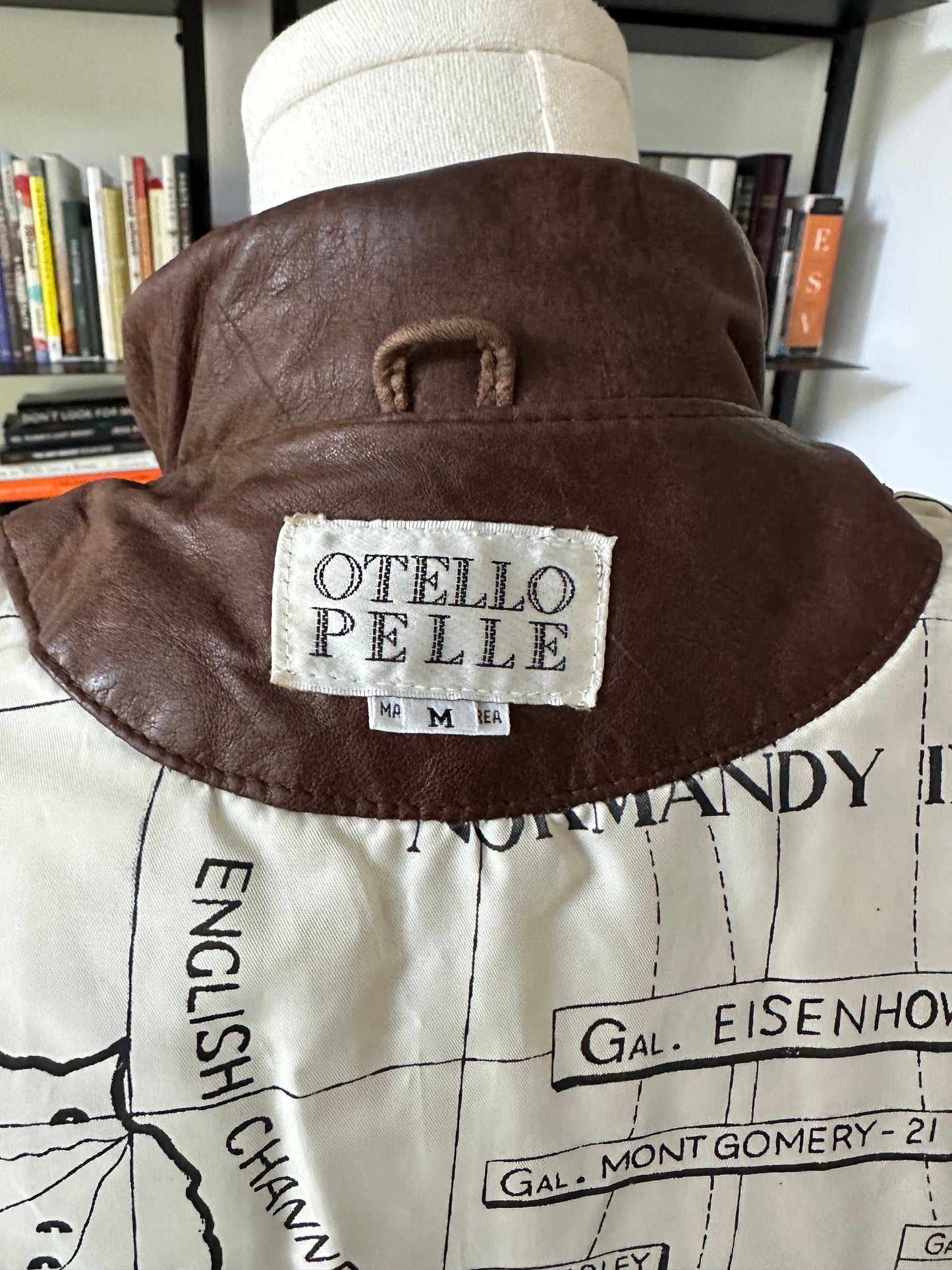 90s Otello Pelle leather bomber. Made in Korea