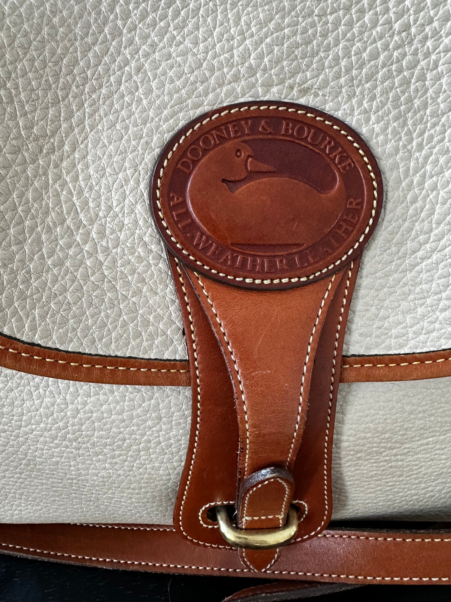90s Dooney and Bourke Essex in cream