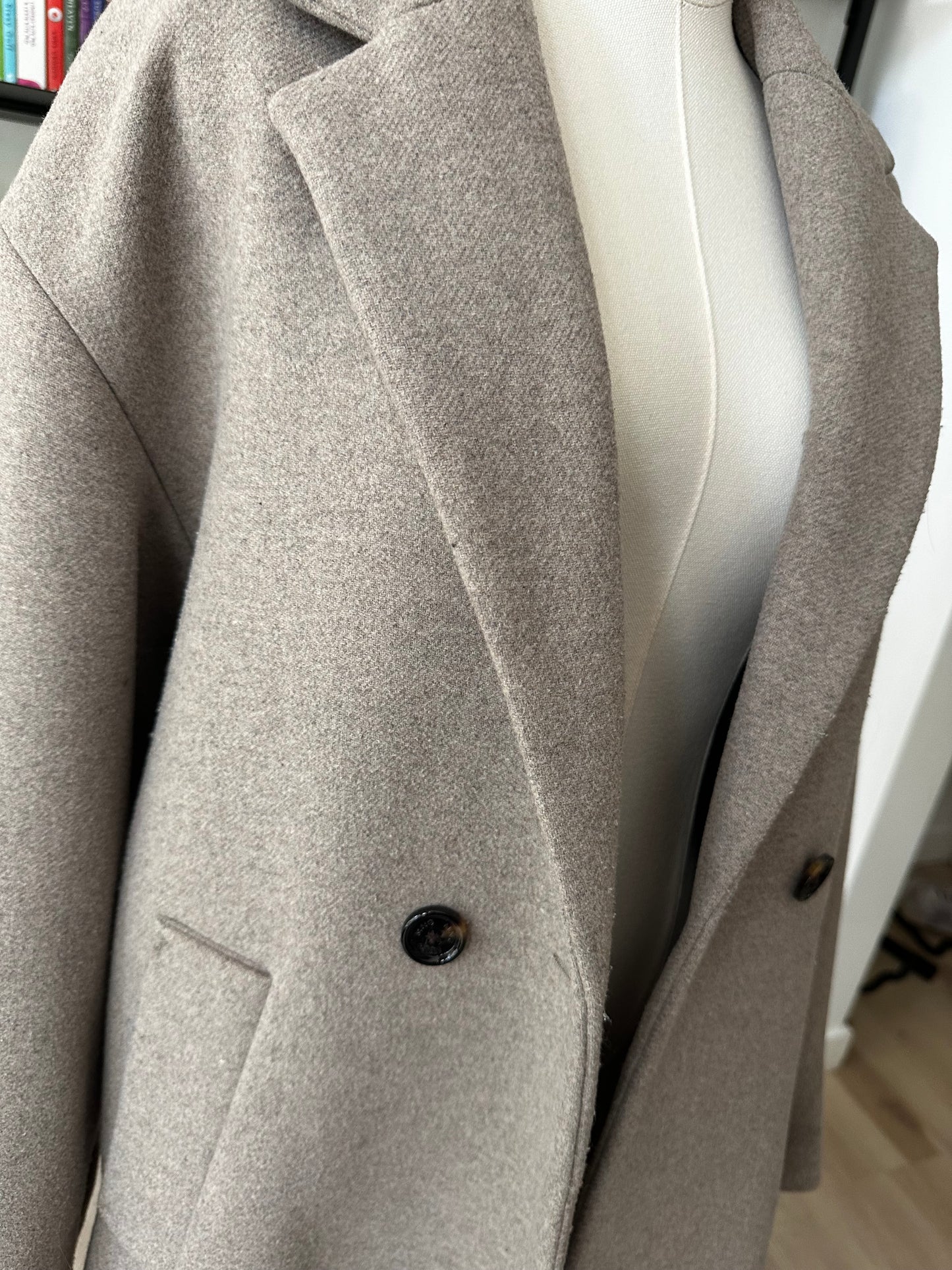 Mango wool blend overcoat. Size medium