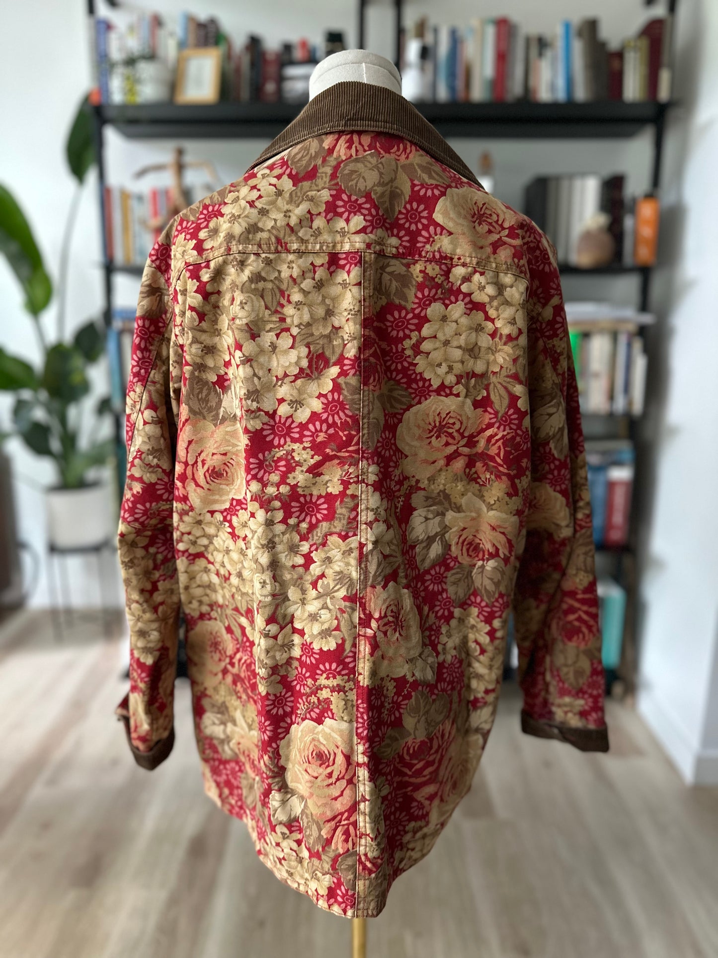 90s LL Bean floral barn coat
