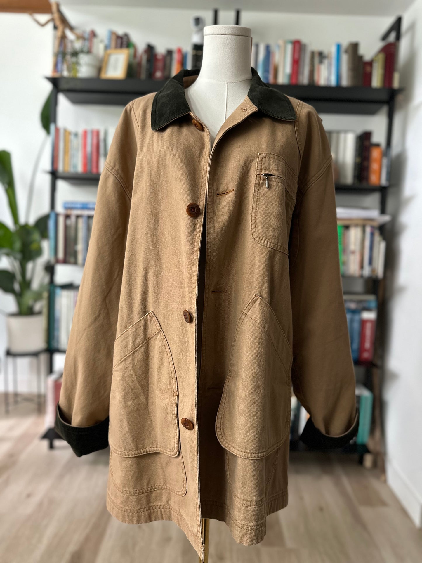 90s LL Bean tan barn coat