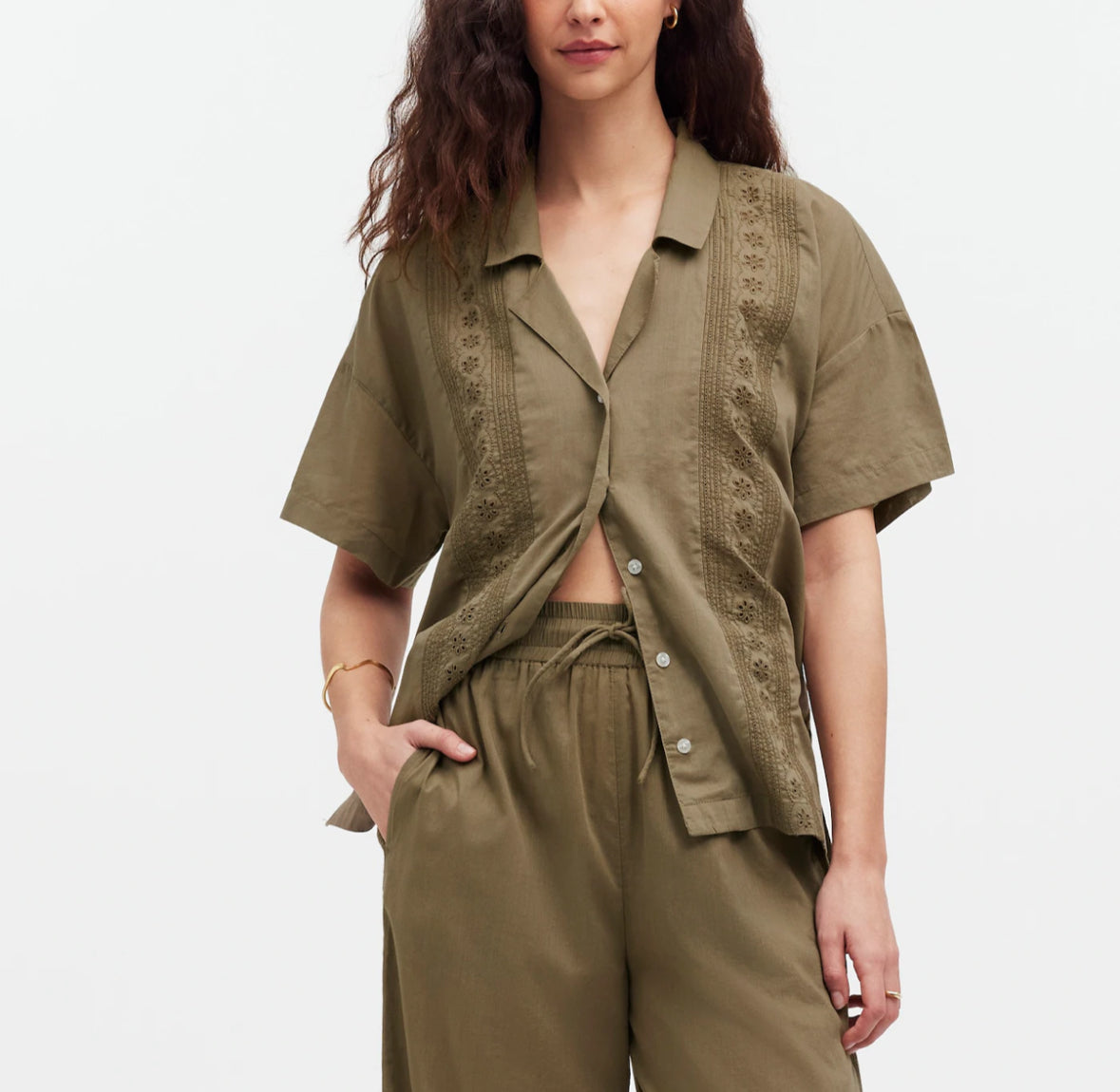 Madewell embroidered set. NWT