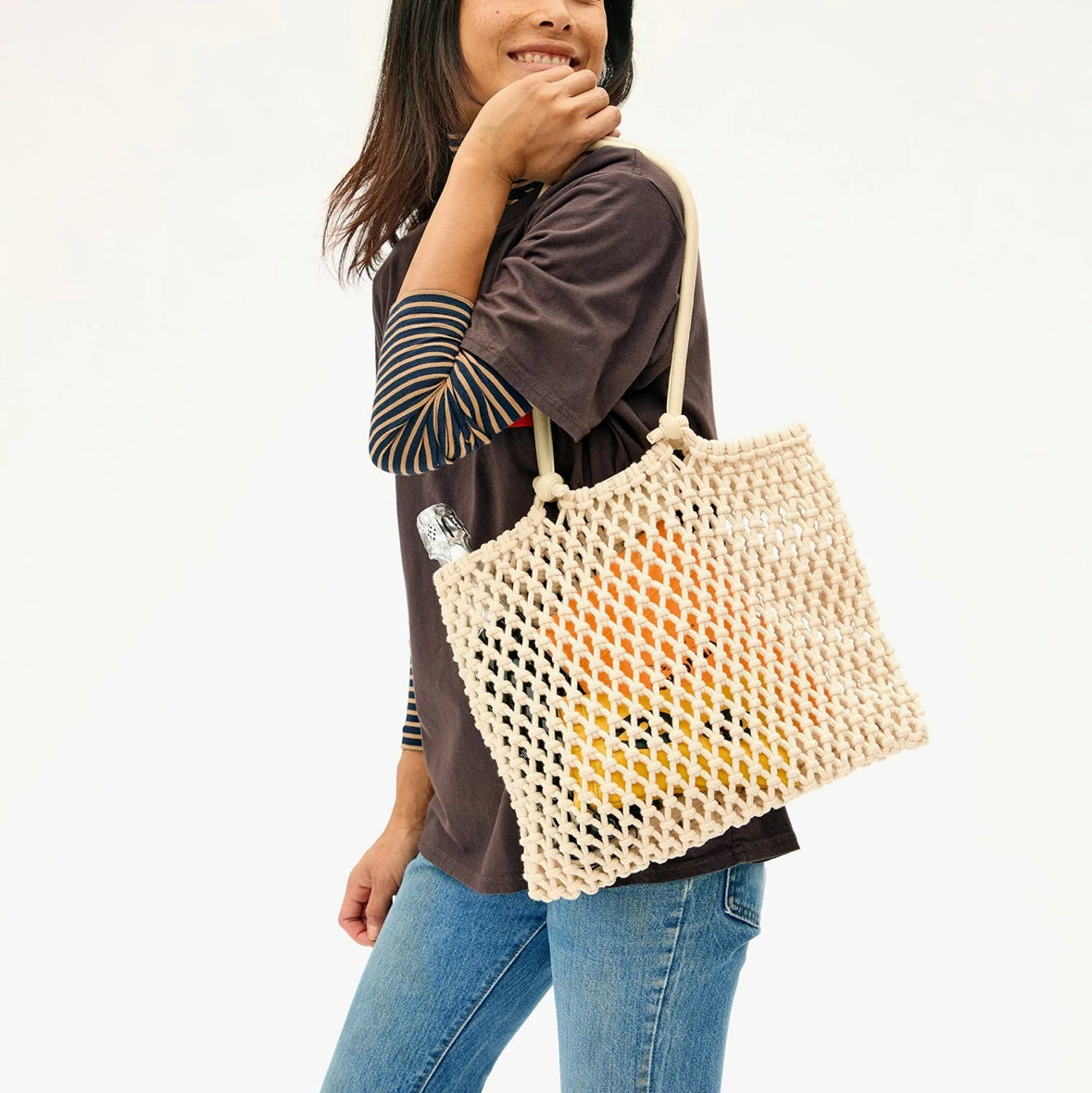 Clare V Sandy tote in natural