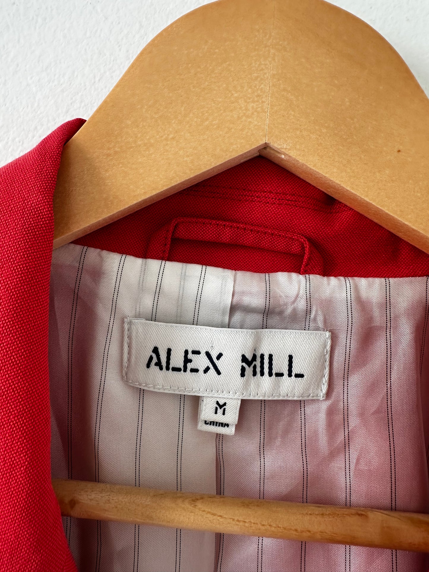 Alex Mill coral linen jacket