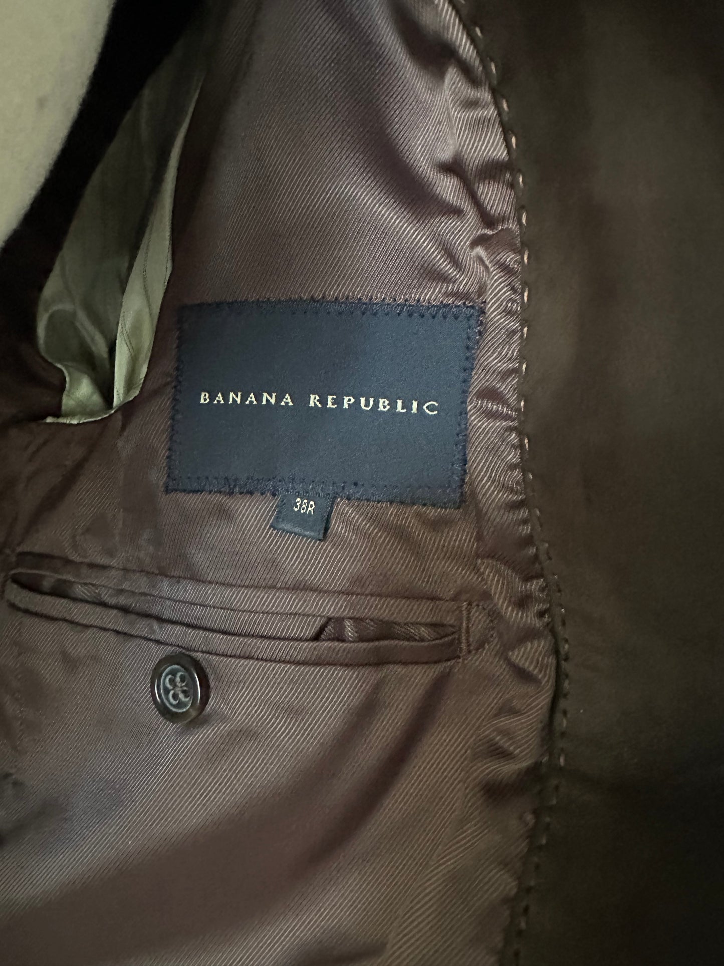 90s/00s Banana Republic brown leather blazer