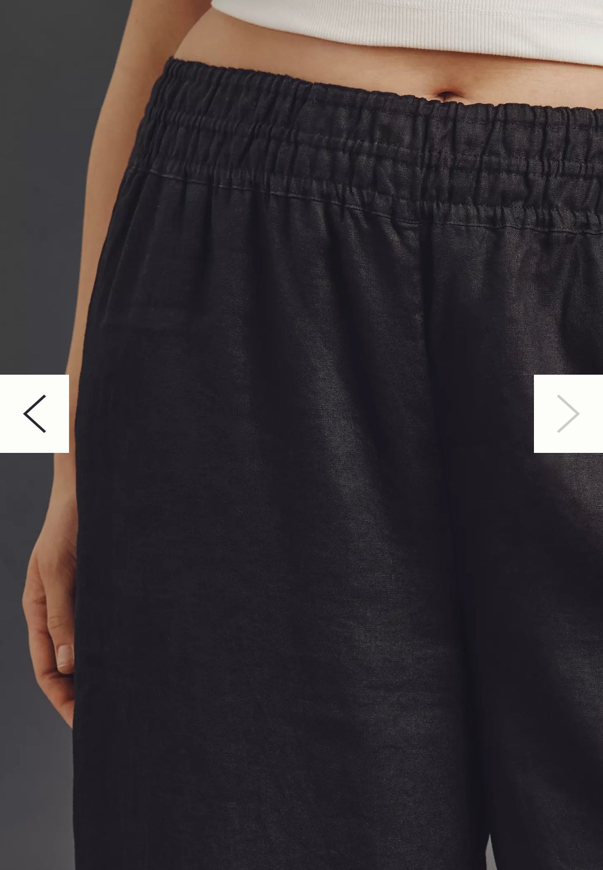 Anthropologie Sometset pull-on pants in black linen