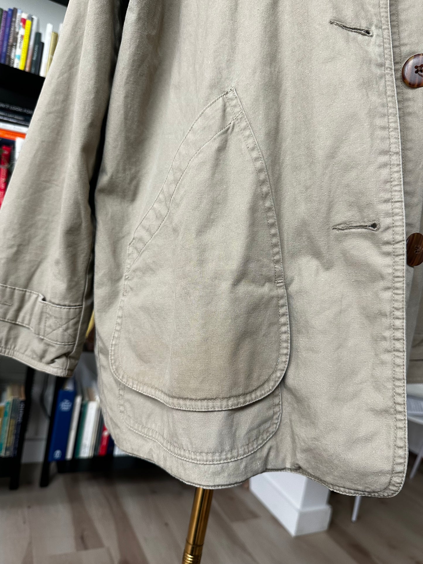 90s J.Crew khaki barn coat