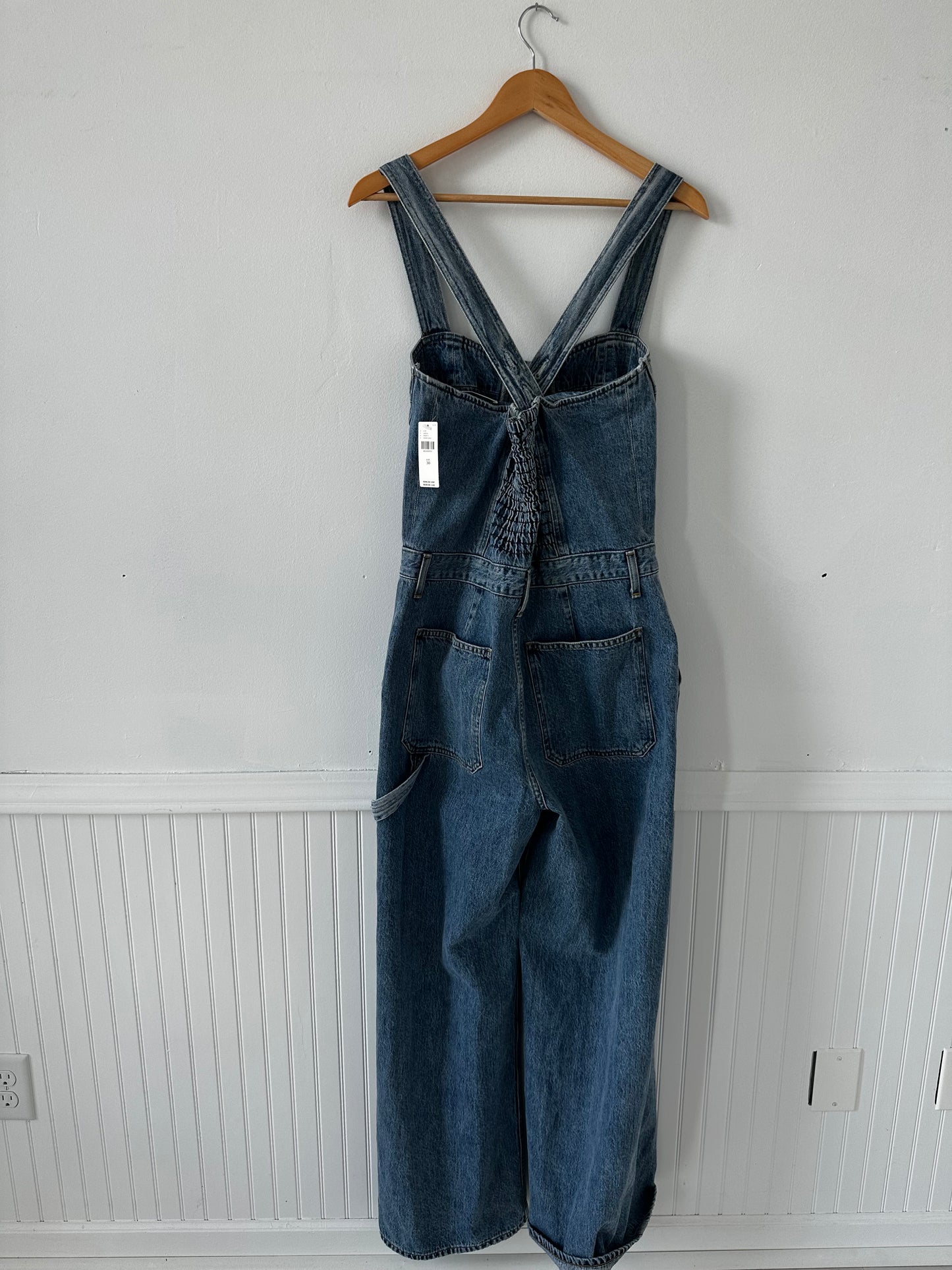 Agolde Paula denim overalls. Size 30