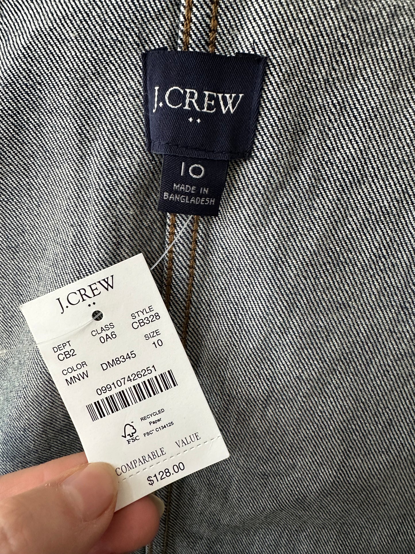 JCrew Factory denim lady jacket. NWT. Size 10
