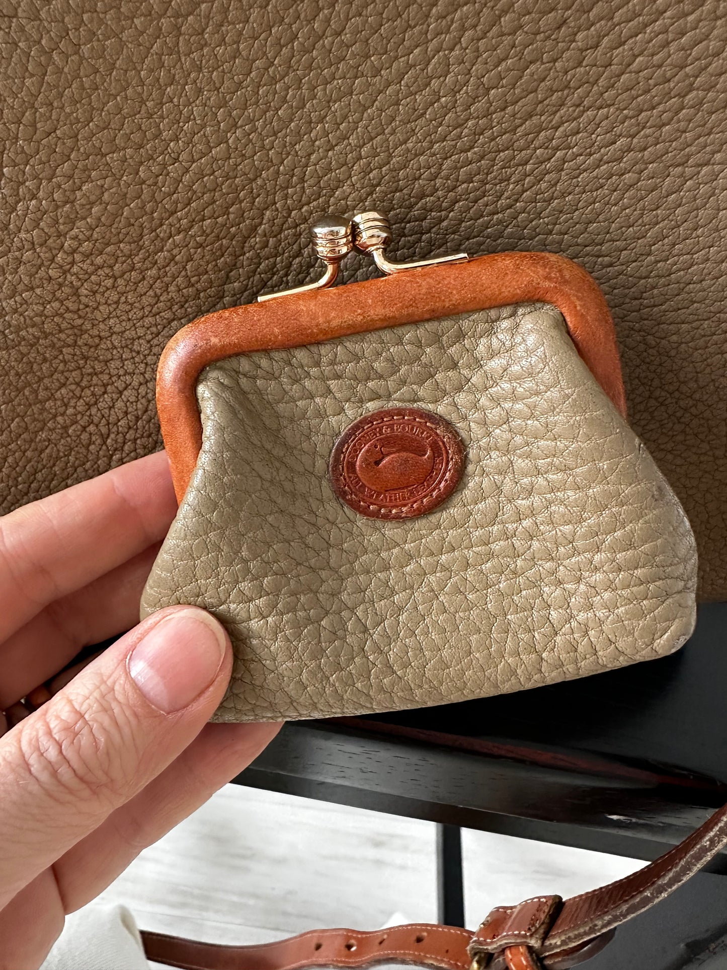 90s Dooney and Bourke Essex bag with matching coin pouch