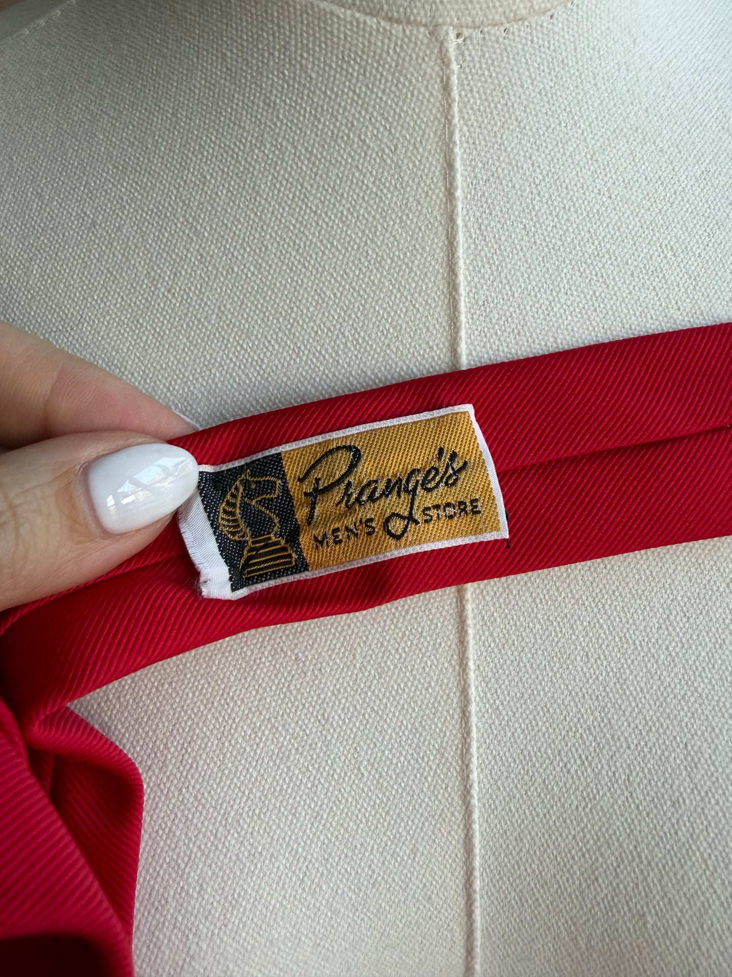 Vintage YSL red tie
