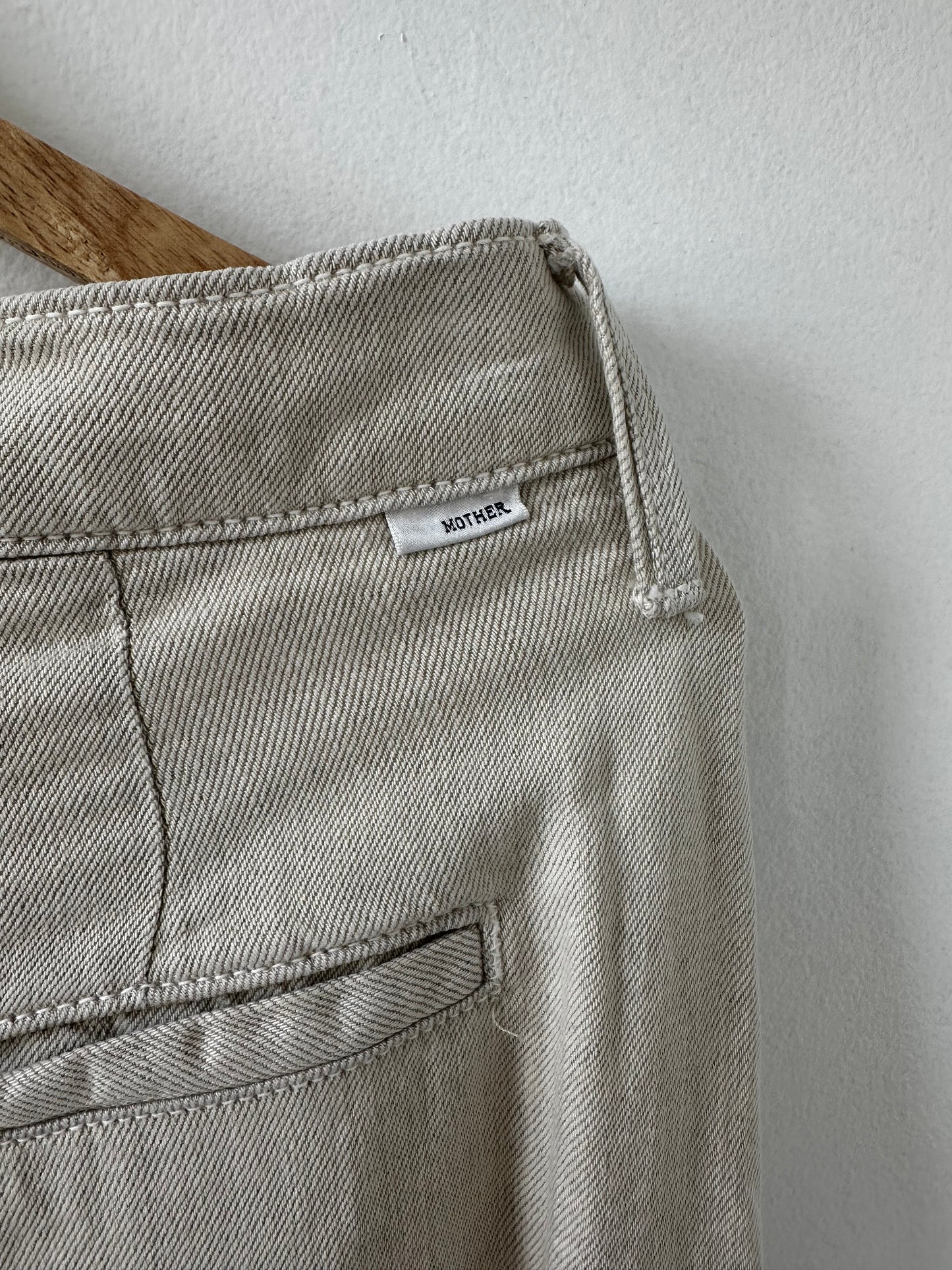 Mother wide leg linen blend trousers. Size 29