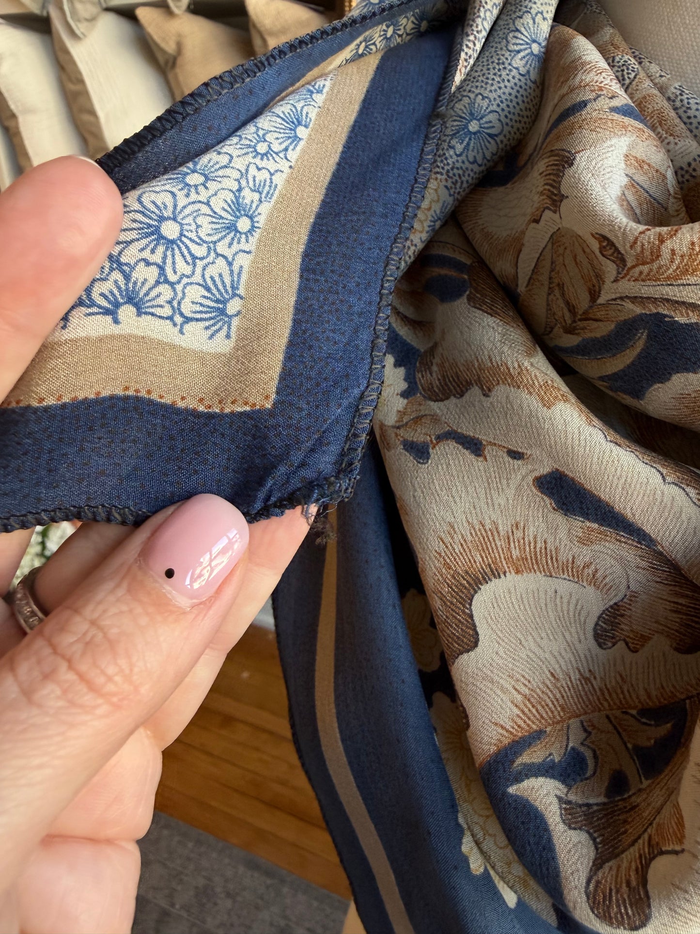 Paris vintage silk scarf #10