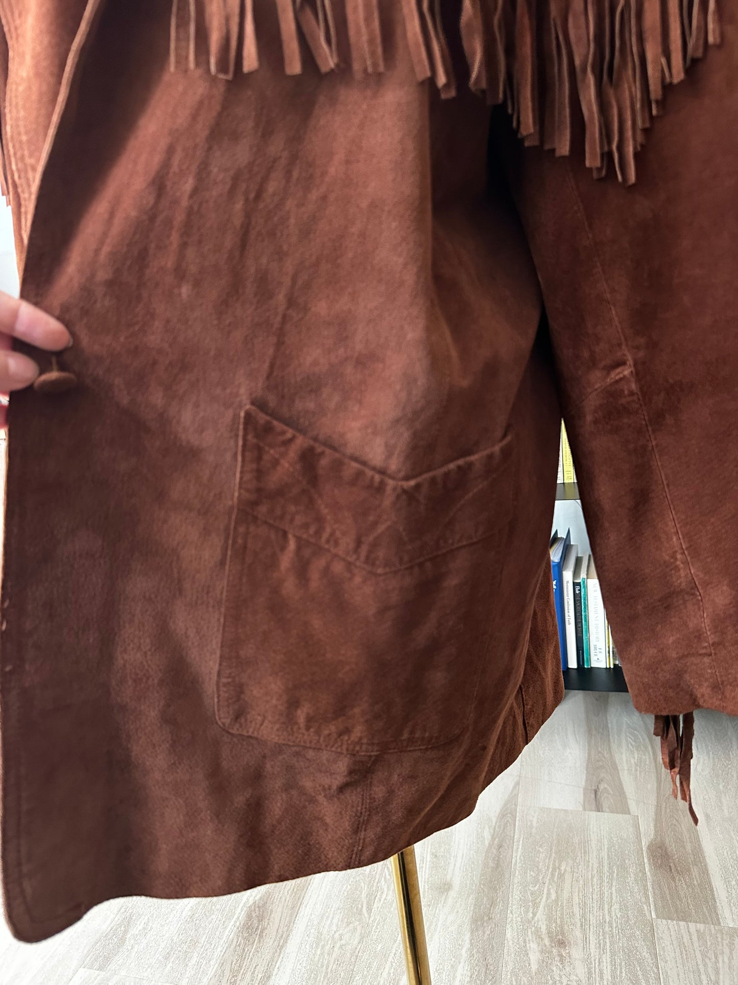 90s Accents Outerwear suede fringe jacket