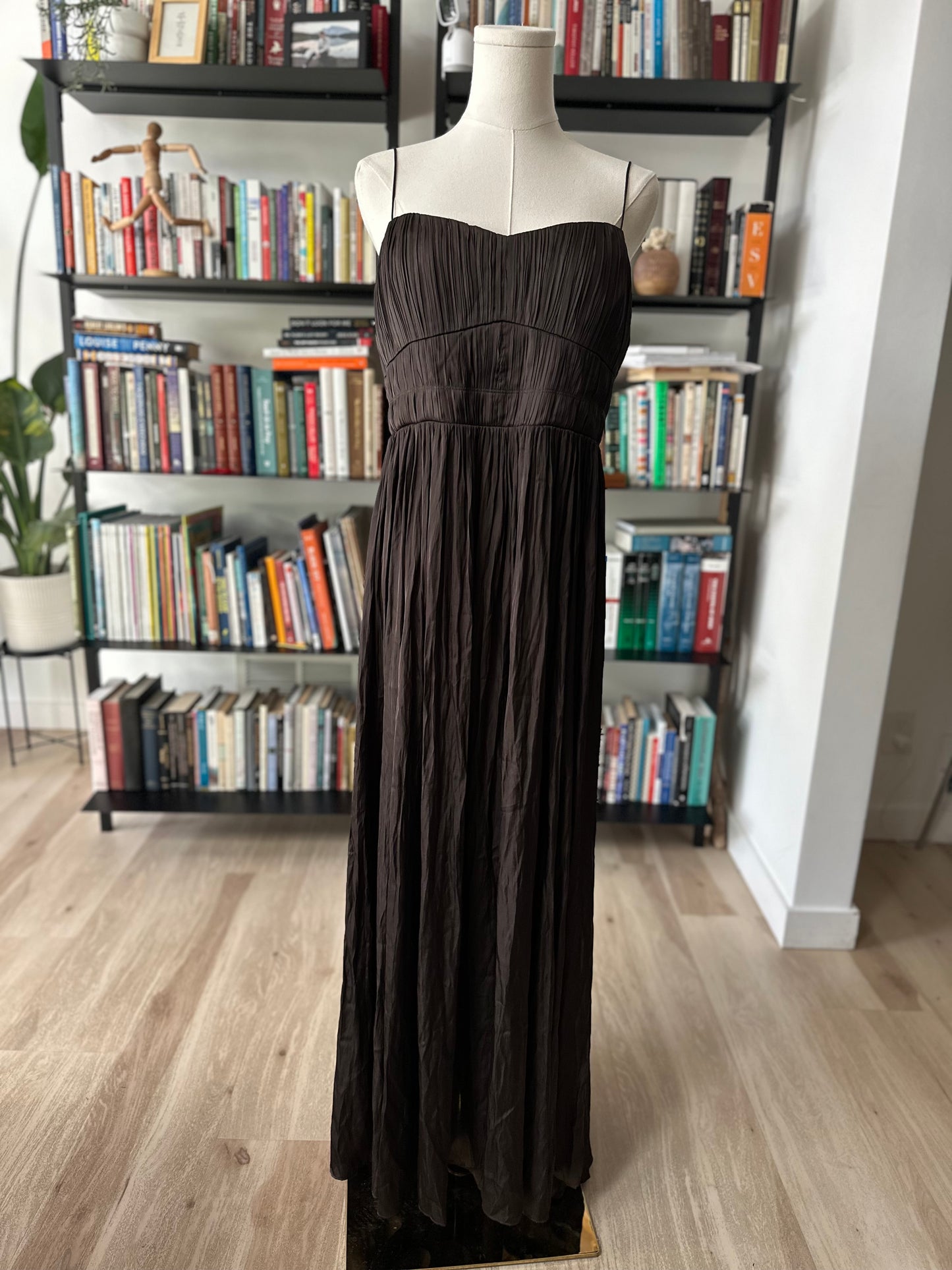 J.Crew Collection ruched maxi dress in luster georgette. Size 10. NWT