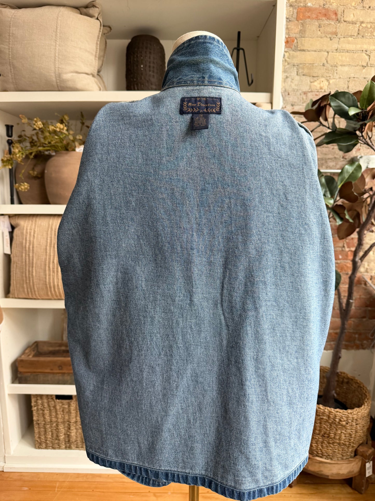 90s New Directions quilted denim jacket