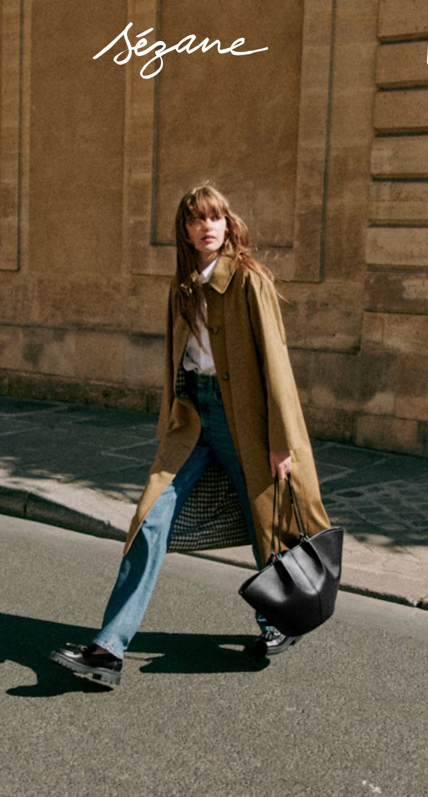 NWT Sezane Clyde trench in camel. Size US 10