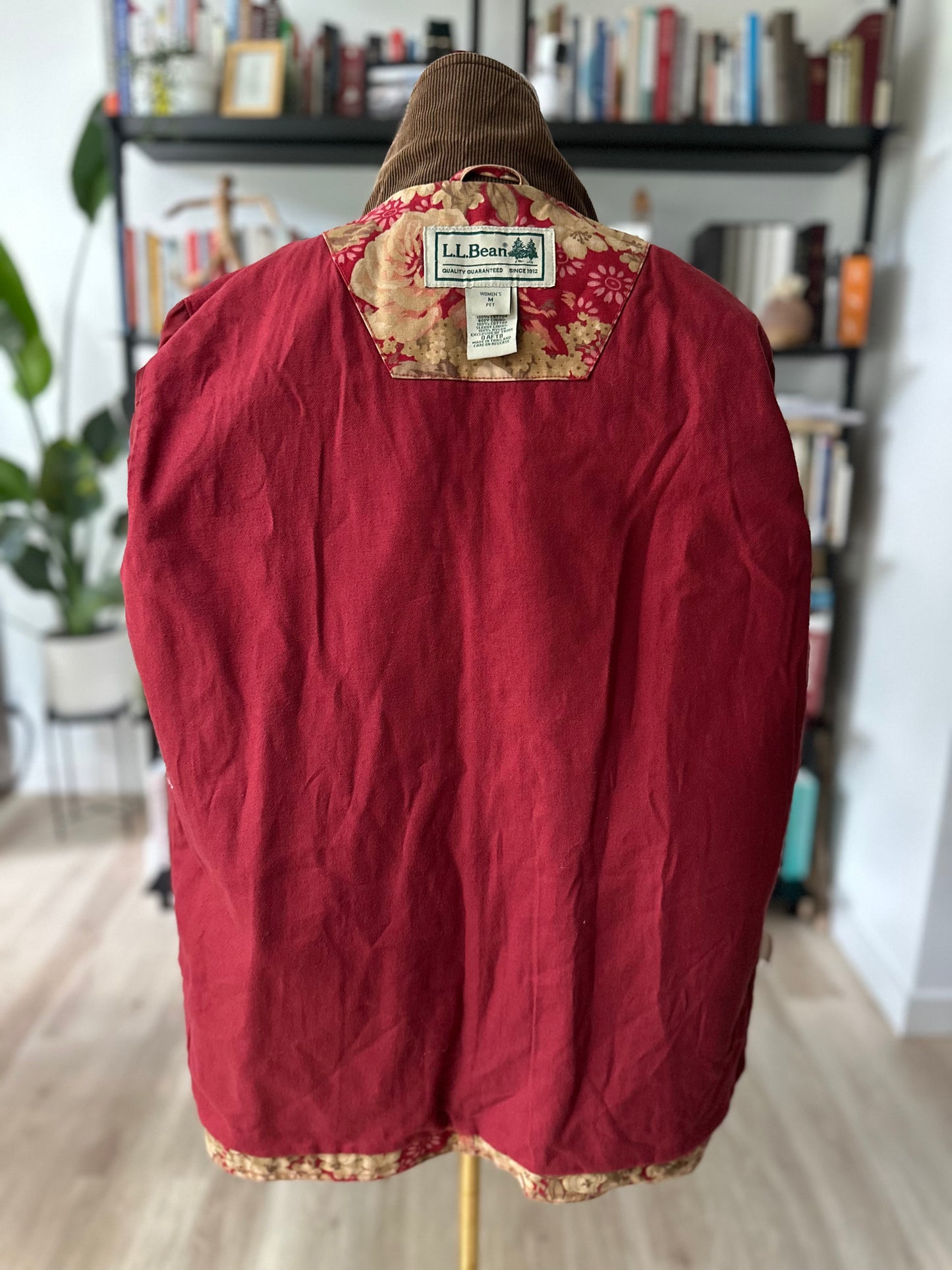 90s LL Bean floral barn coat