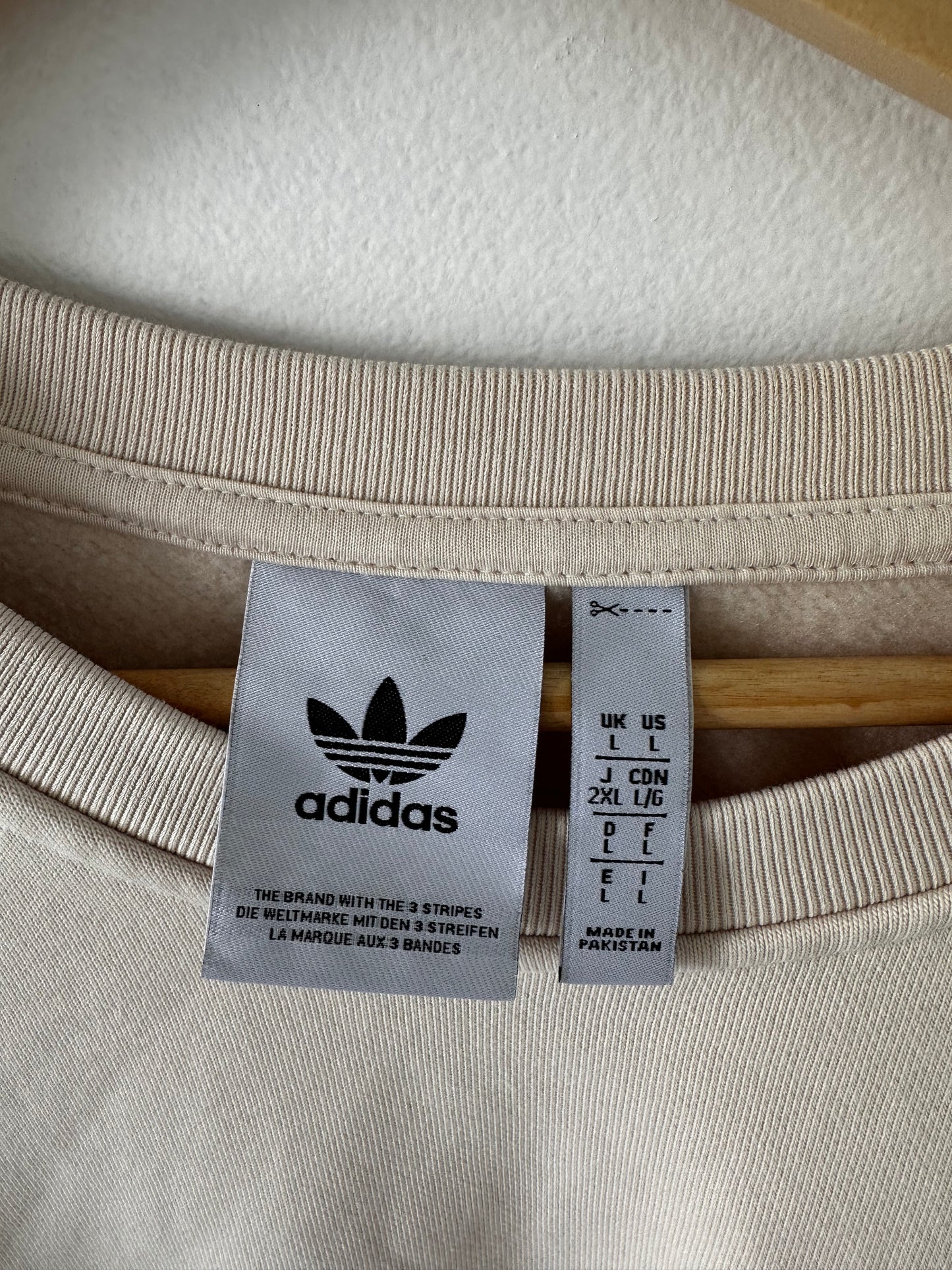 Adidas cream sweatshirt. Size large