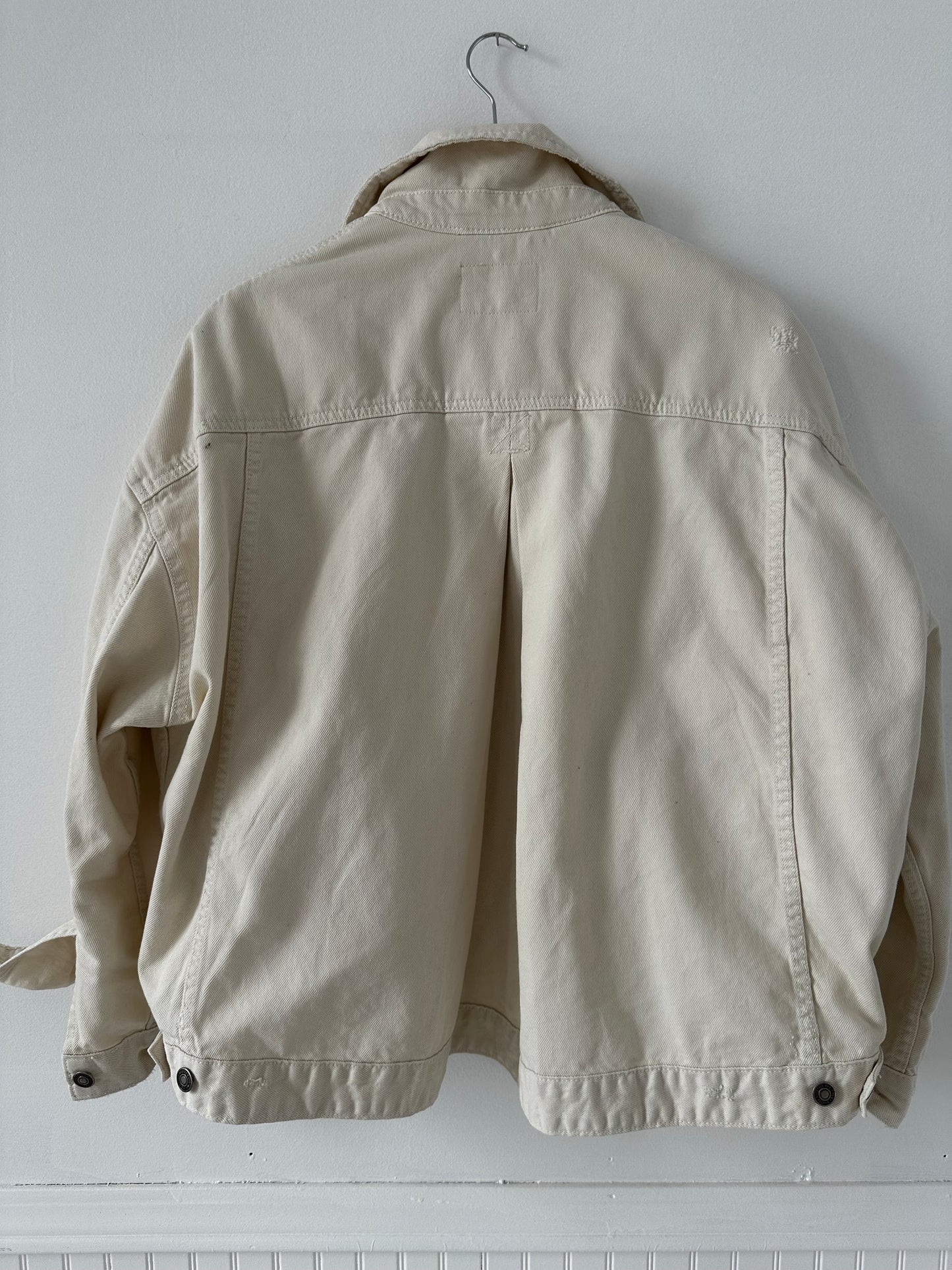 We the Free Opal Swing Denim jacket in cream. Size medium