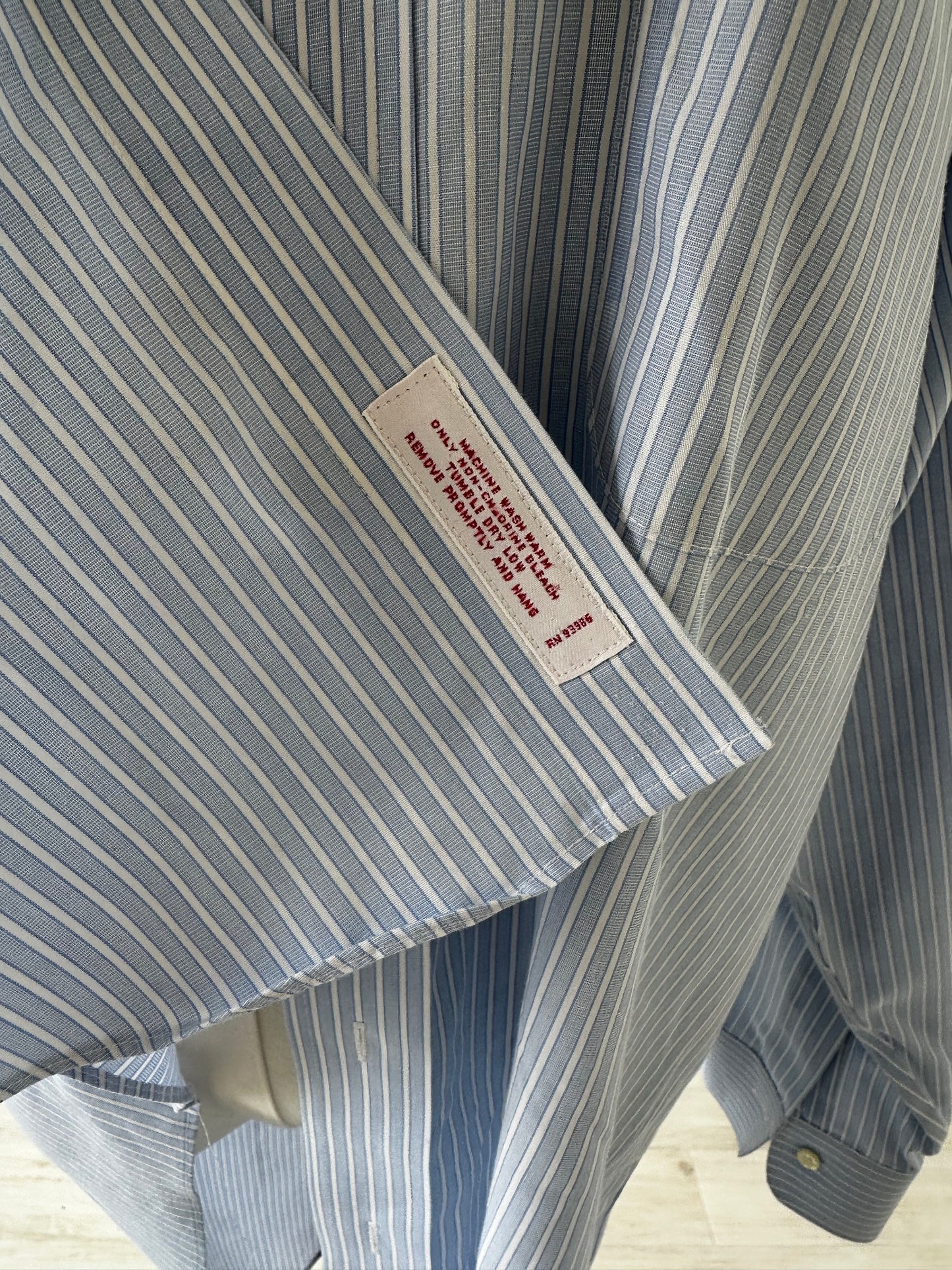 90s Brooks Brothers blue with white stripe button down