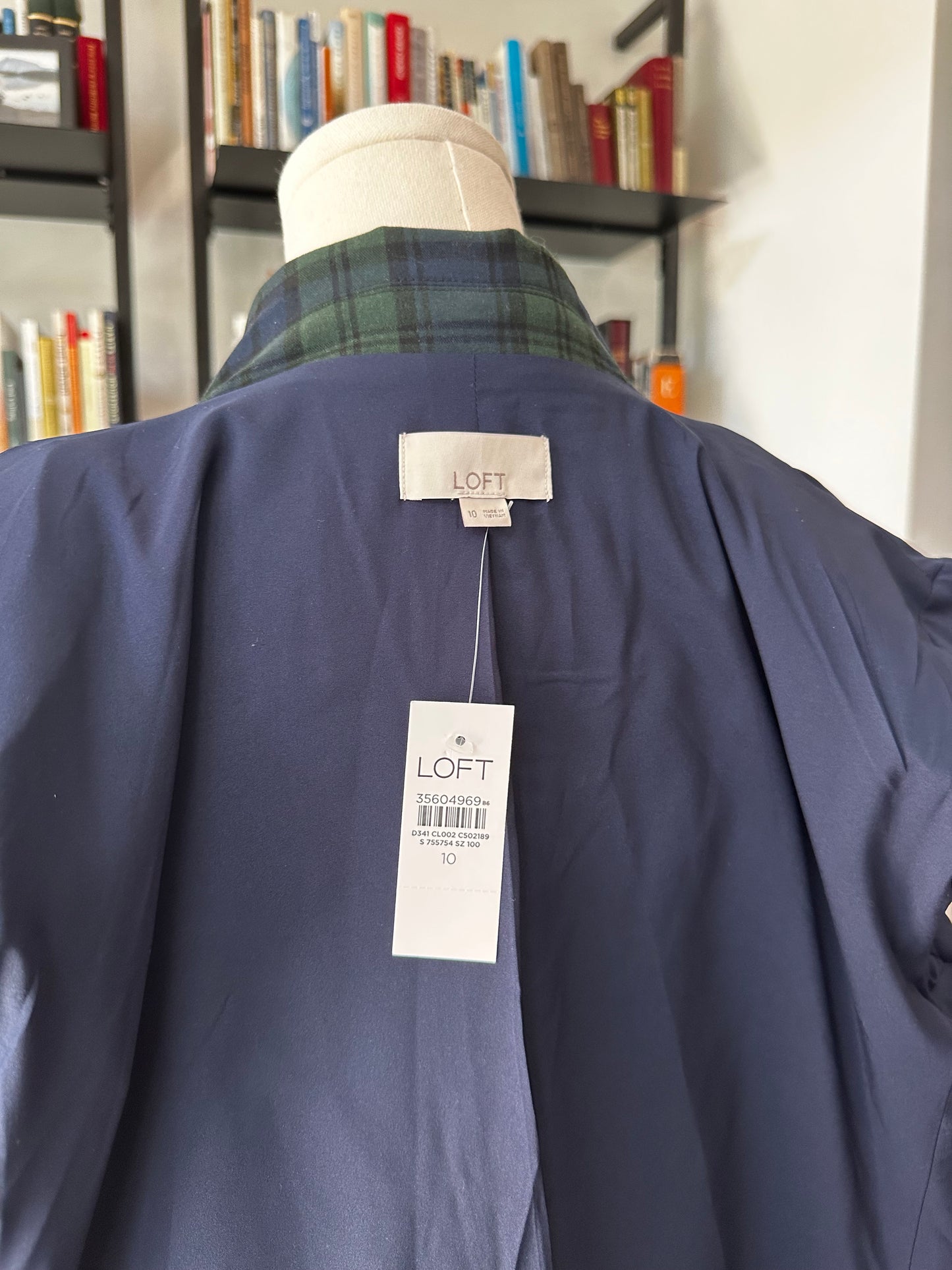Loft black watch plaid blazer. NWT. Size 10
