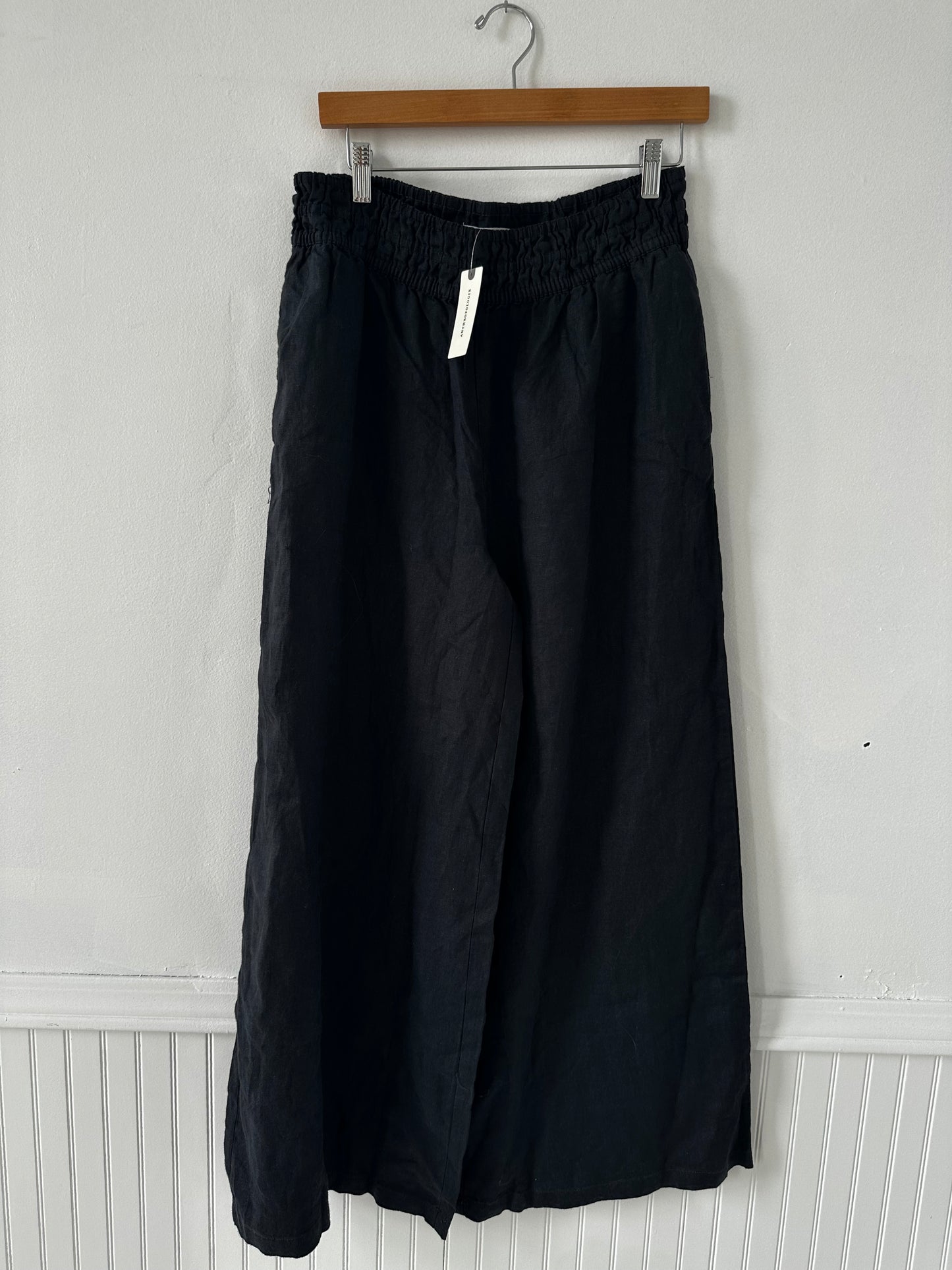 Anthropologie Sometset pull-on pants in black linen