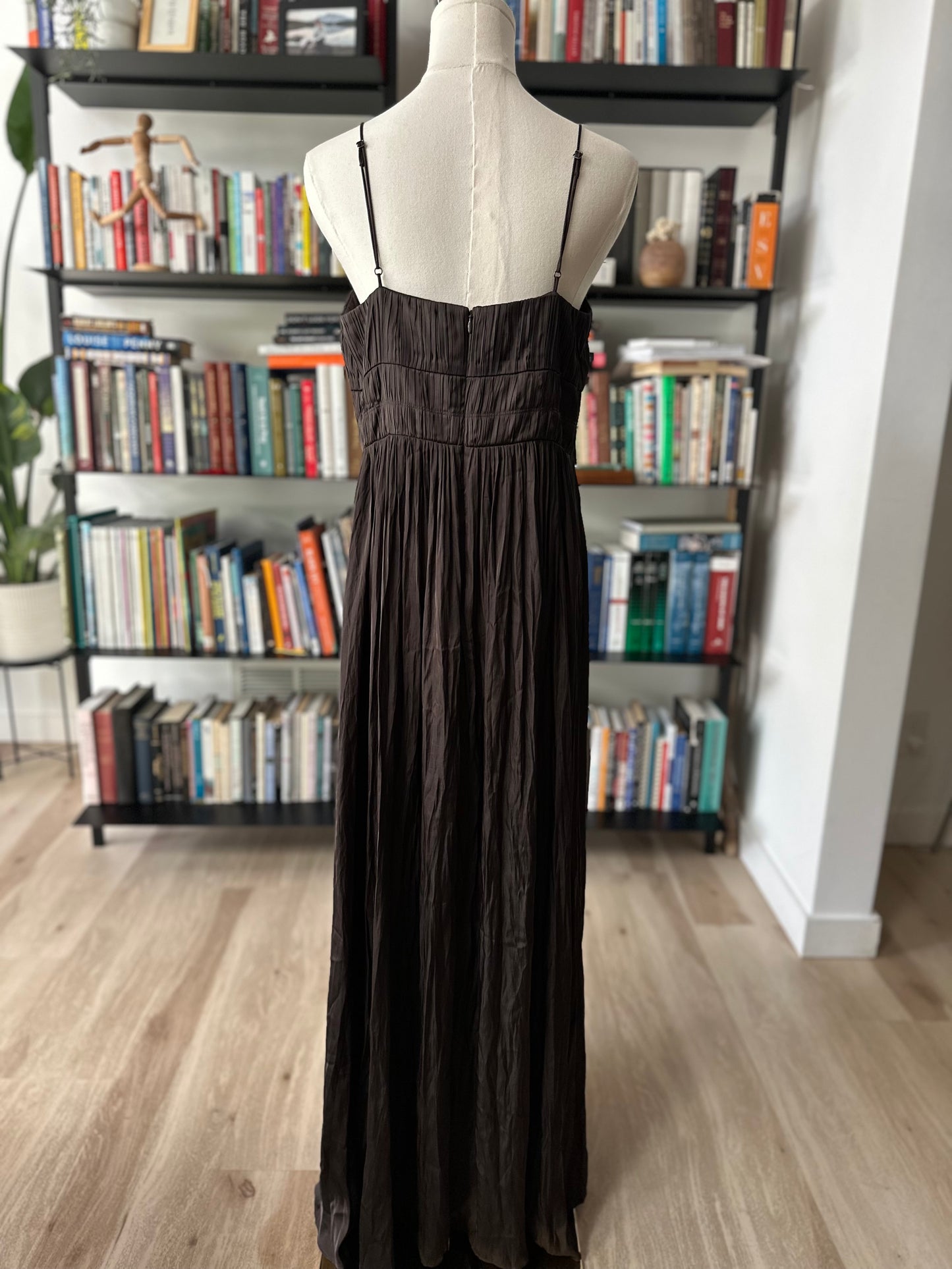 J.Crew Collection ruched maxi dress in luster georgette. Size 10. NWT