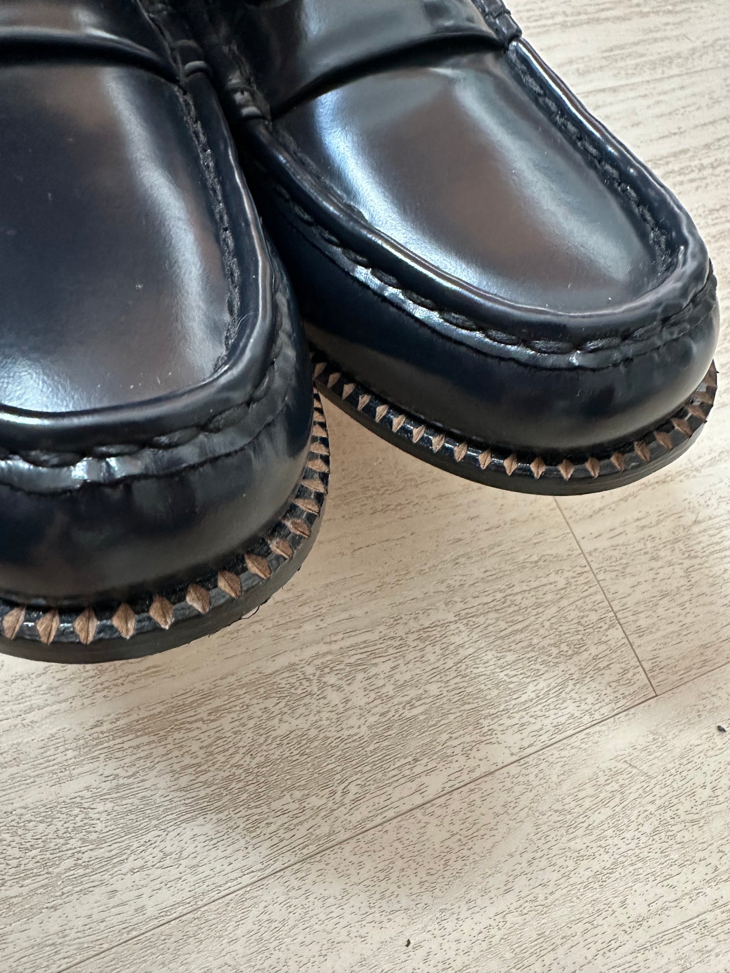 Freda Salvador Elba loafers in navy. Size 9. Brand new