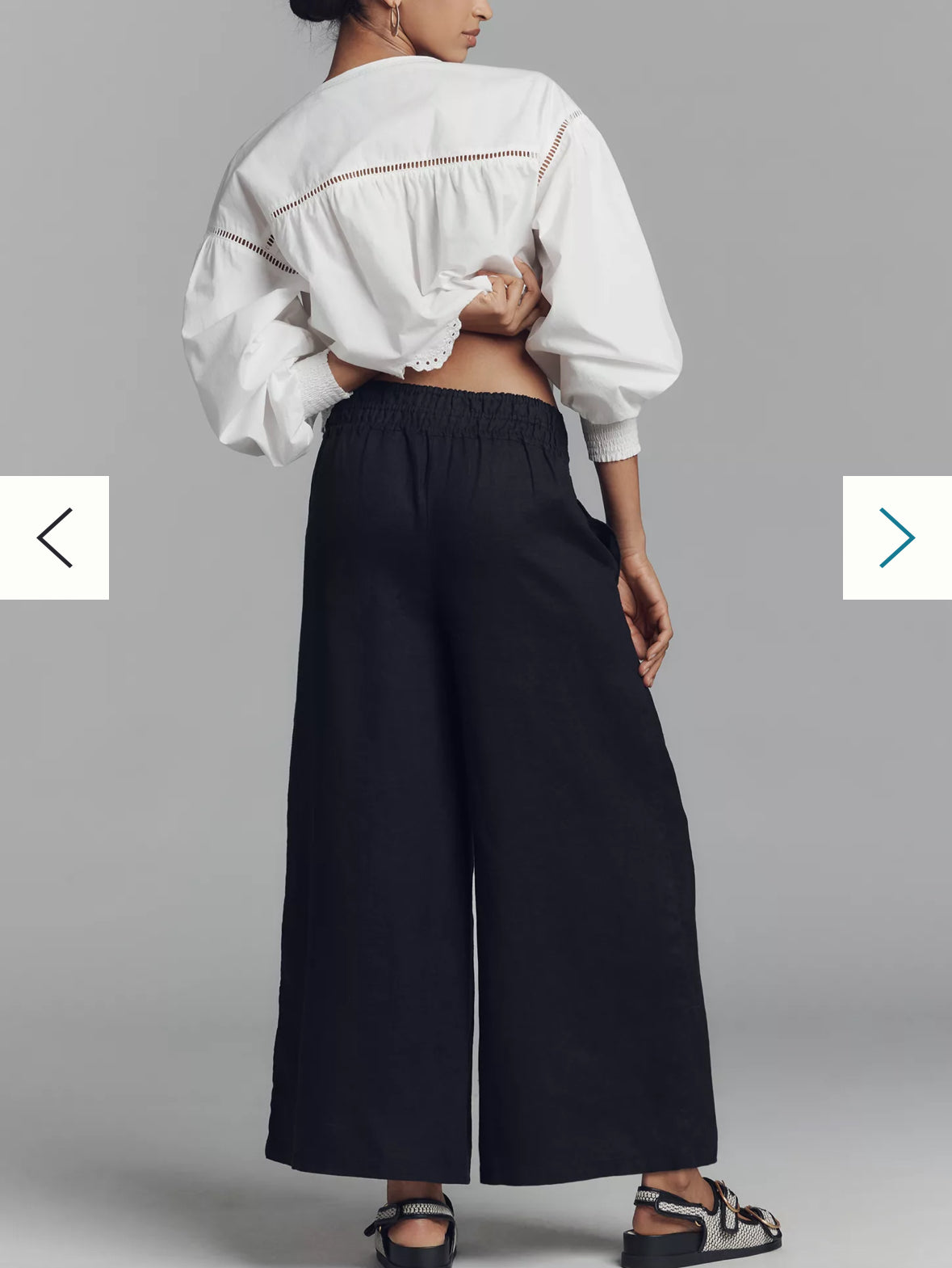 Anthropologie Sometset pull-on pants in black linen