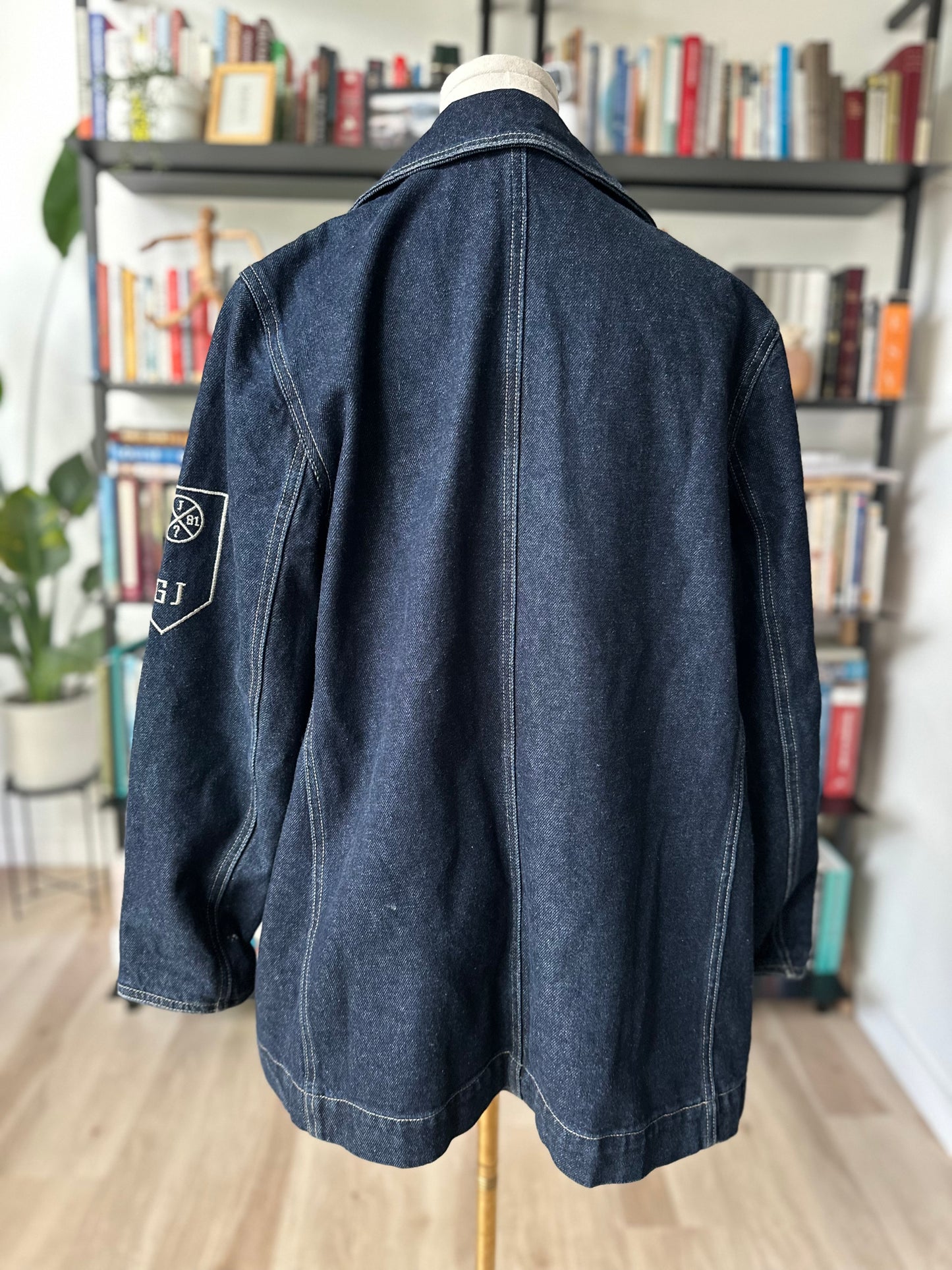 90s Guess denim pea coat. Made in the USA