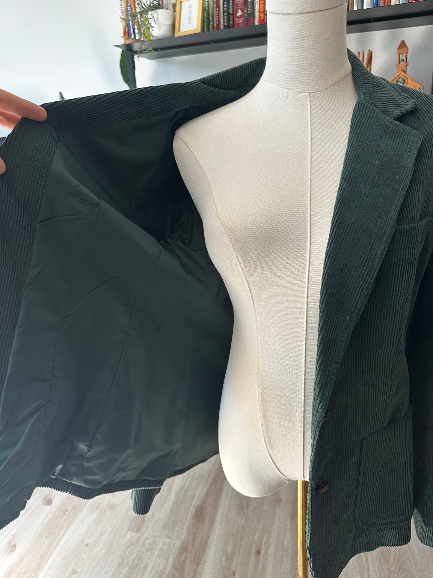 80s JCPenney hunter green corduroy blazer