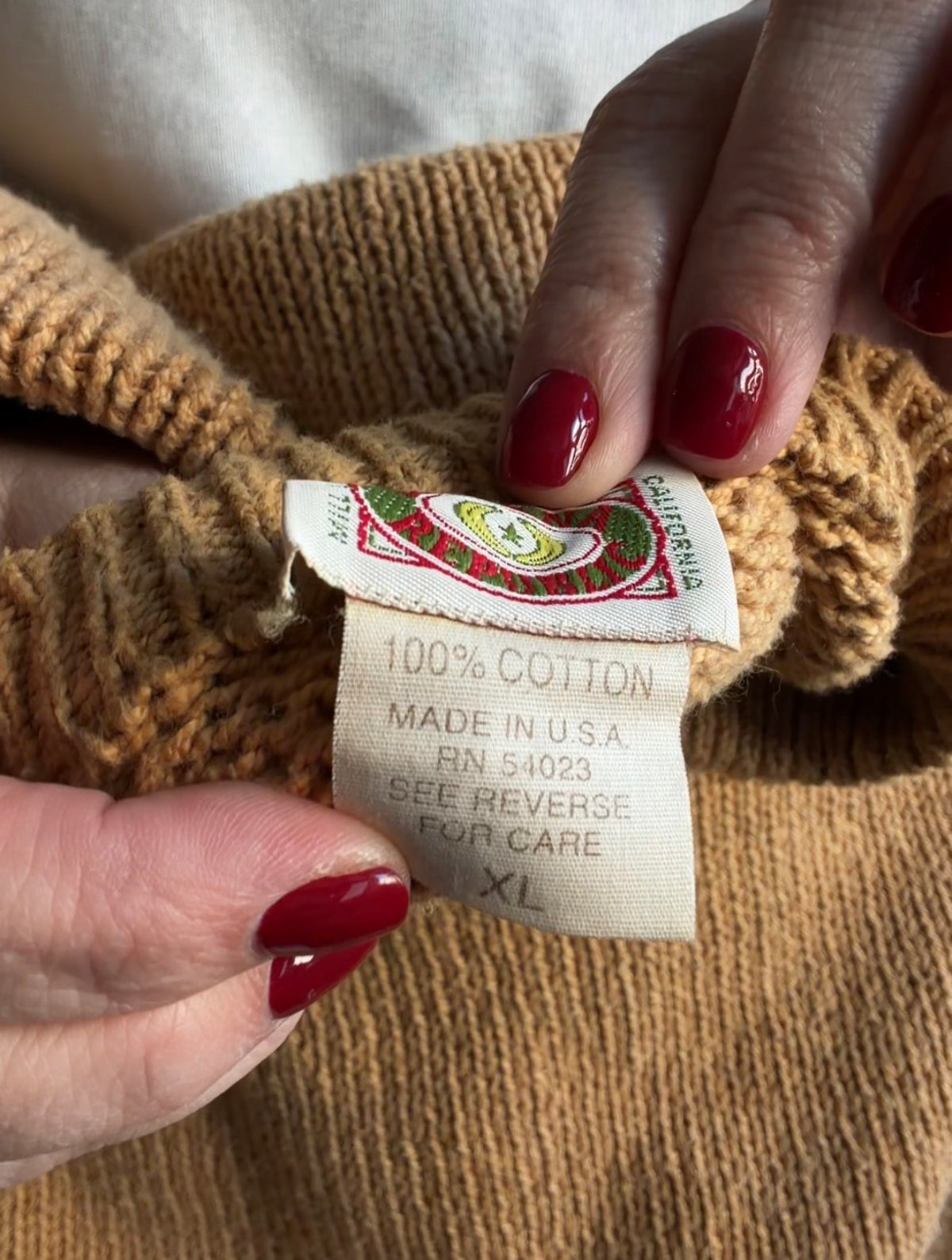 80s Banana Republic cotton sweater. Made in the USA