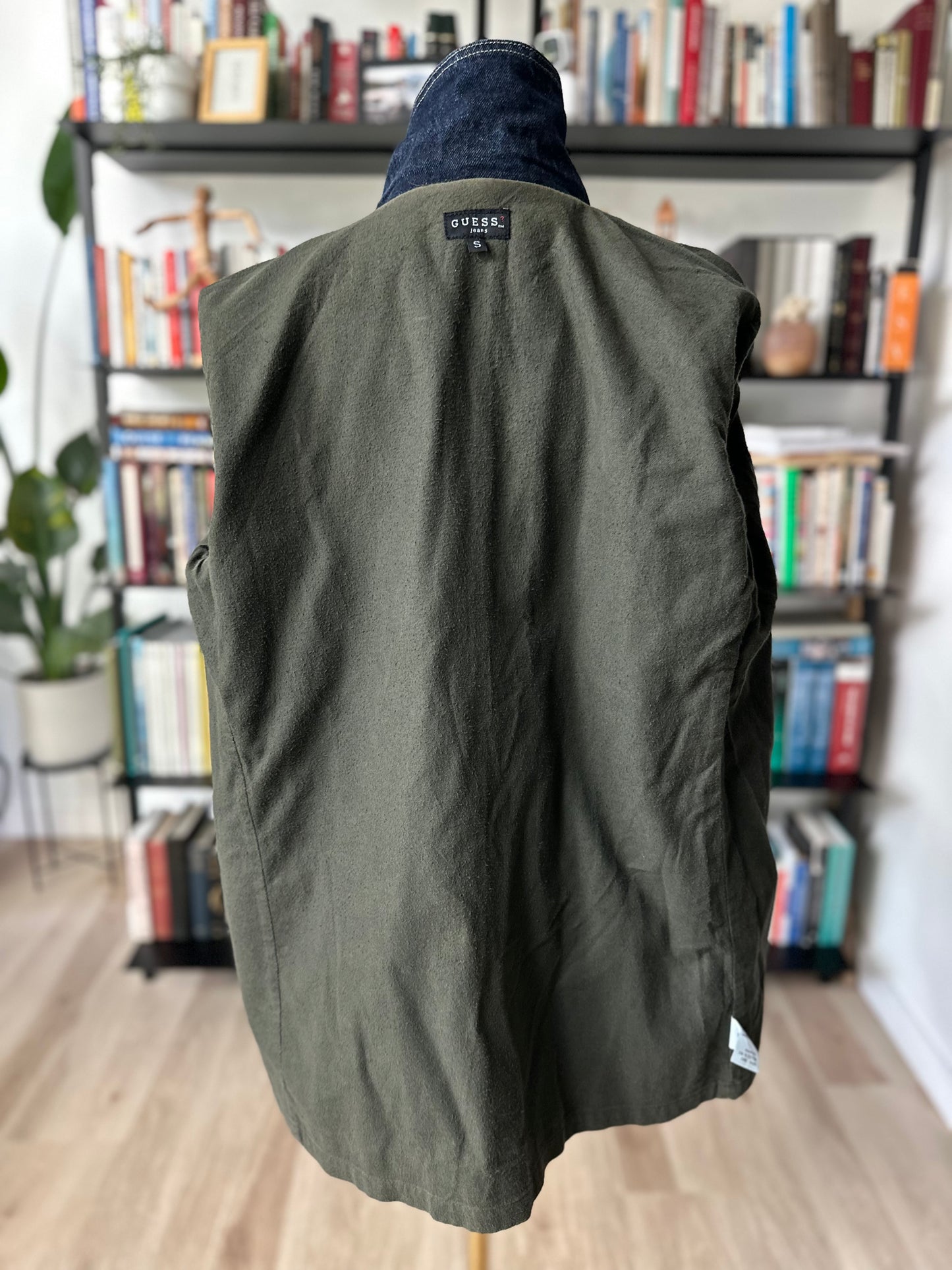 90s Guess denim pea coat. Made in the USA