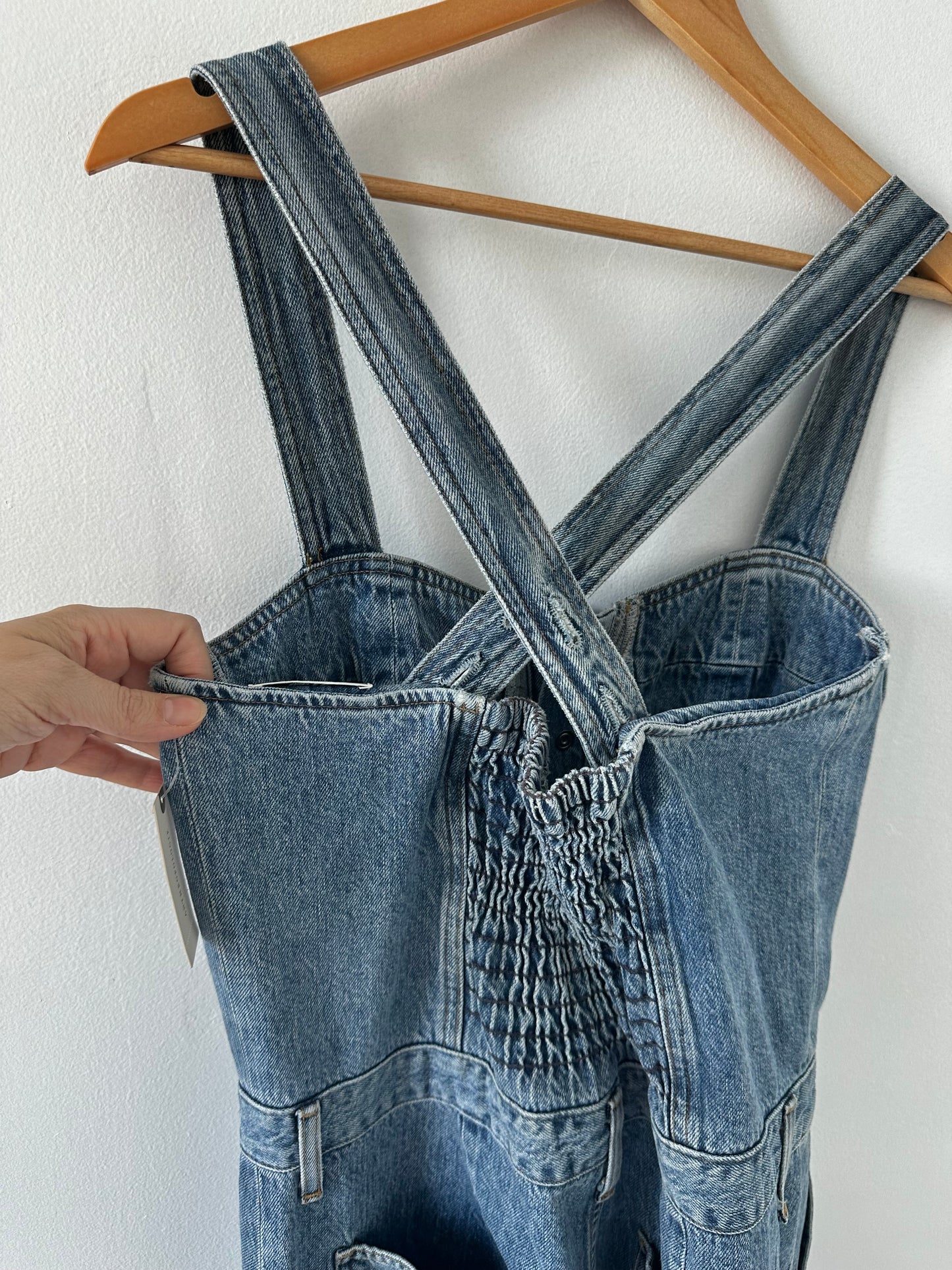 Agolde Paula denim overalls. Size 30