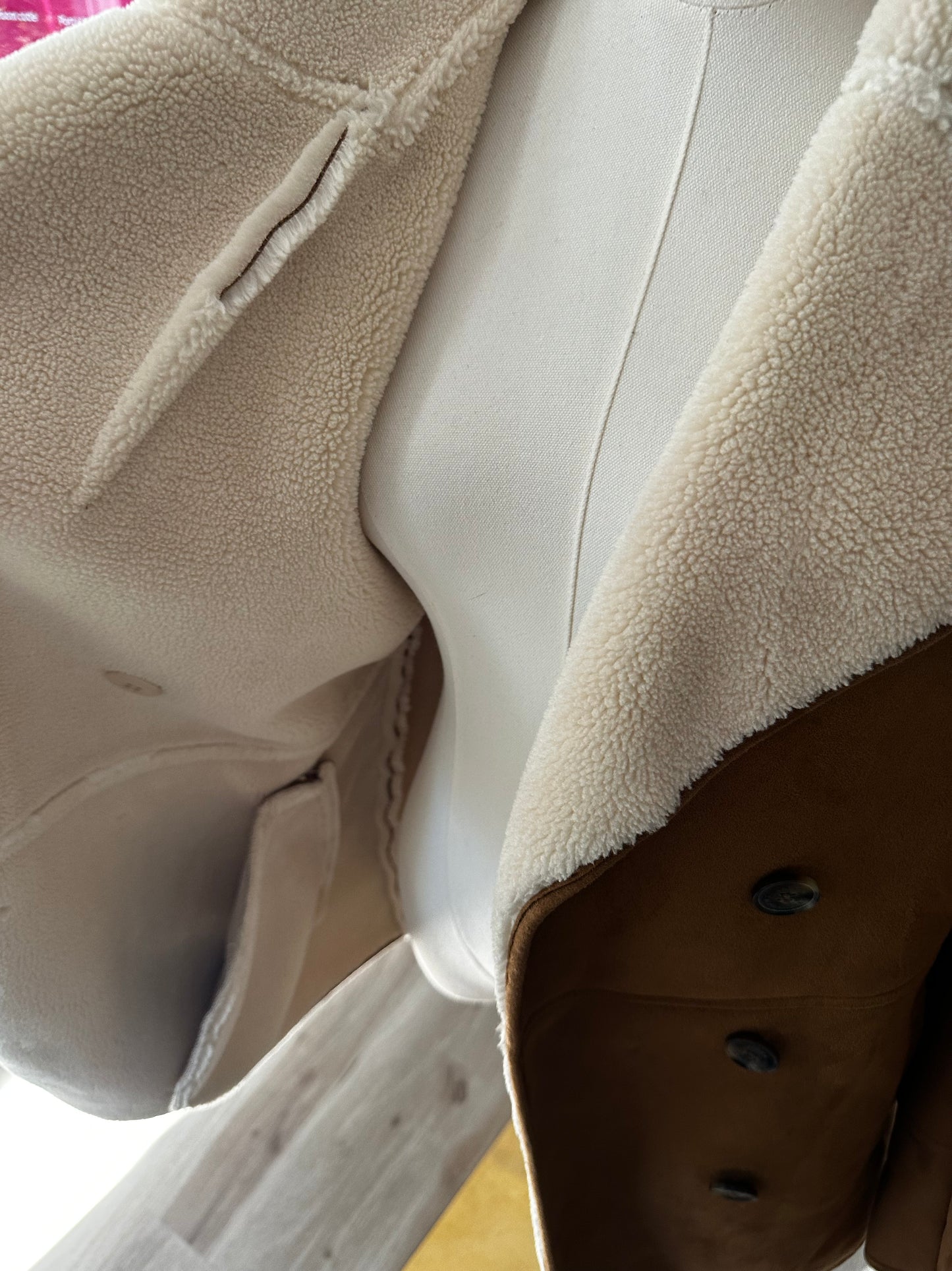 00s Lauren Ralph Lauren faux suede pea coat. NWT
