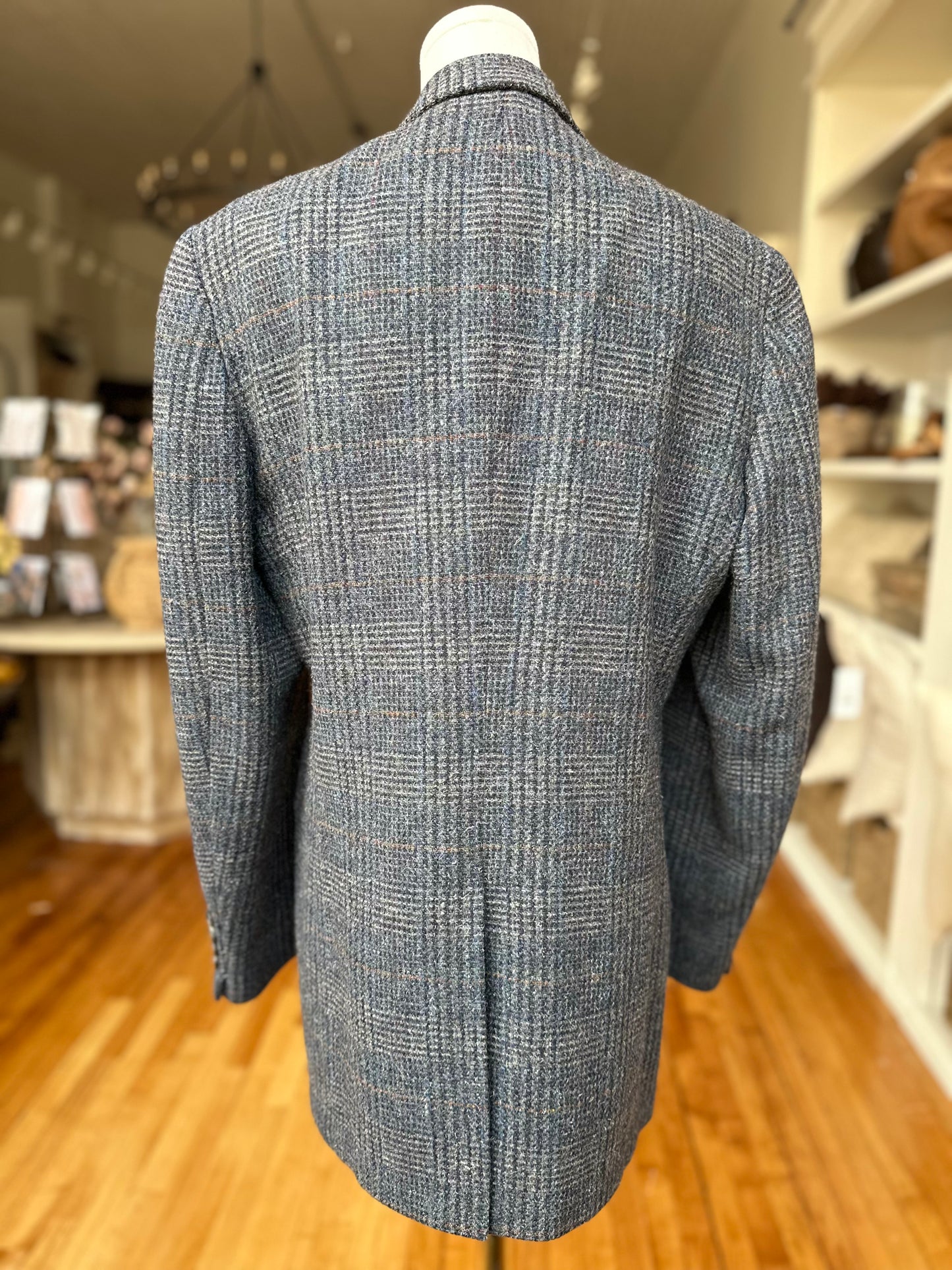 80s Bachrach blue tweed blazer. Made in USA