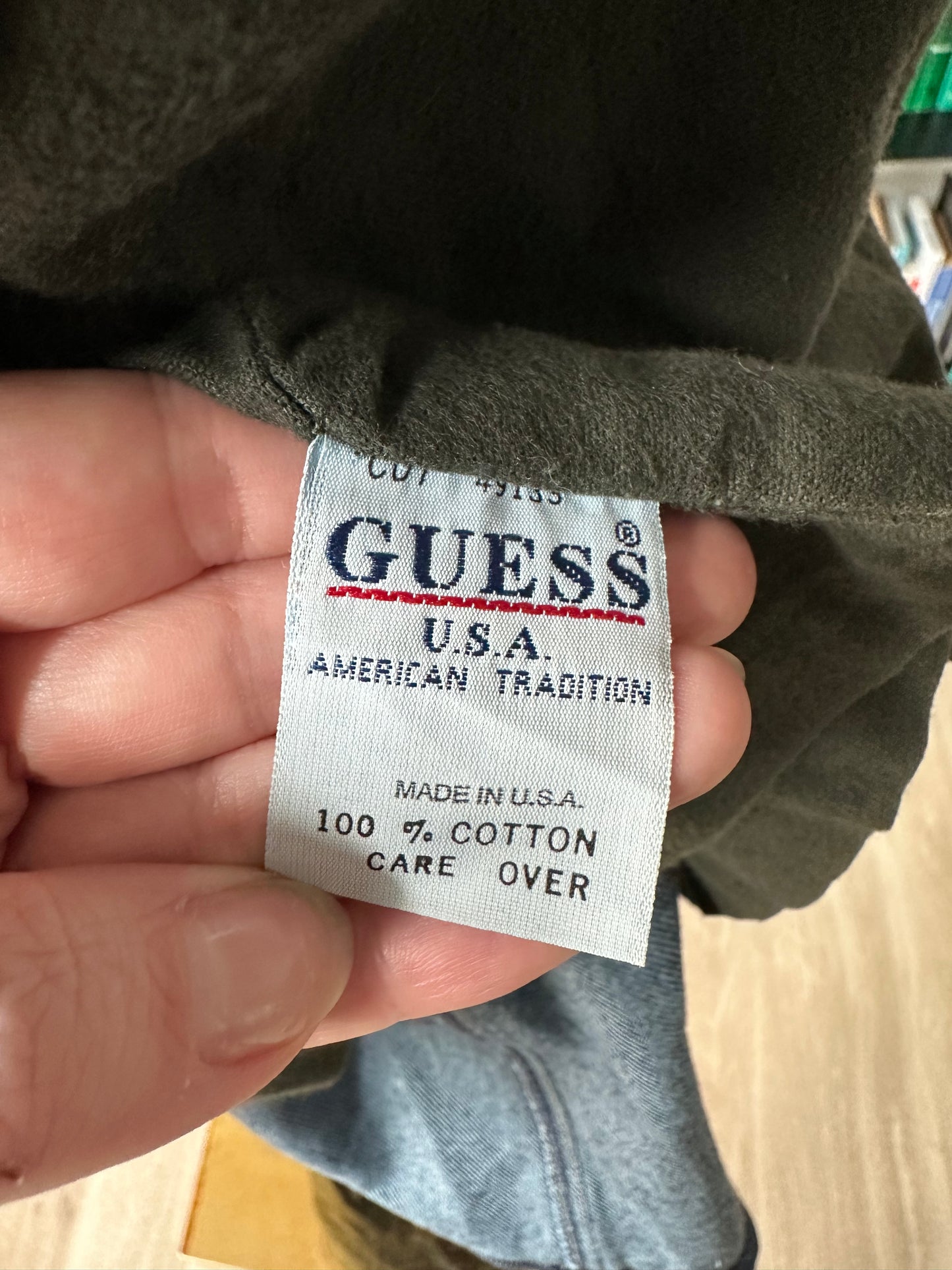 90s Guess denim pea coat. Made in the USA