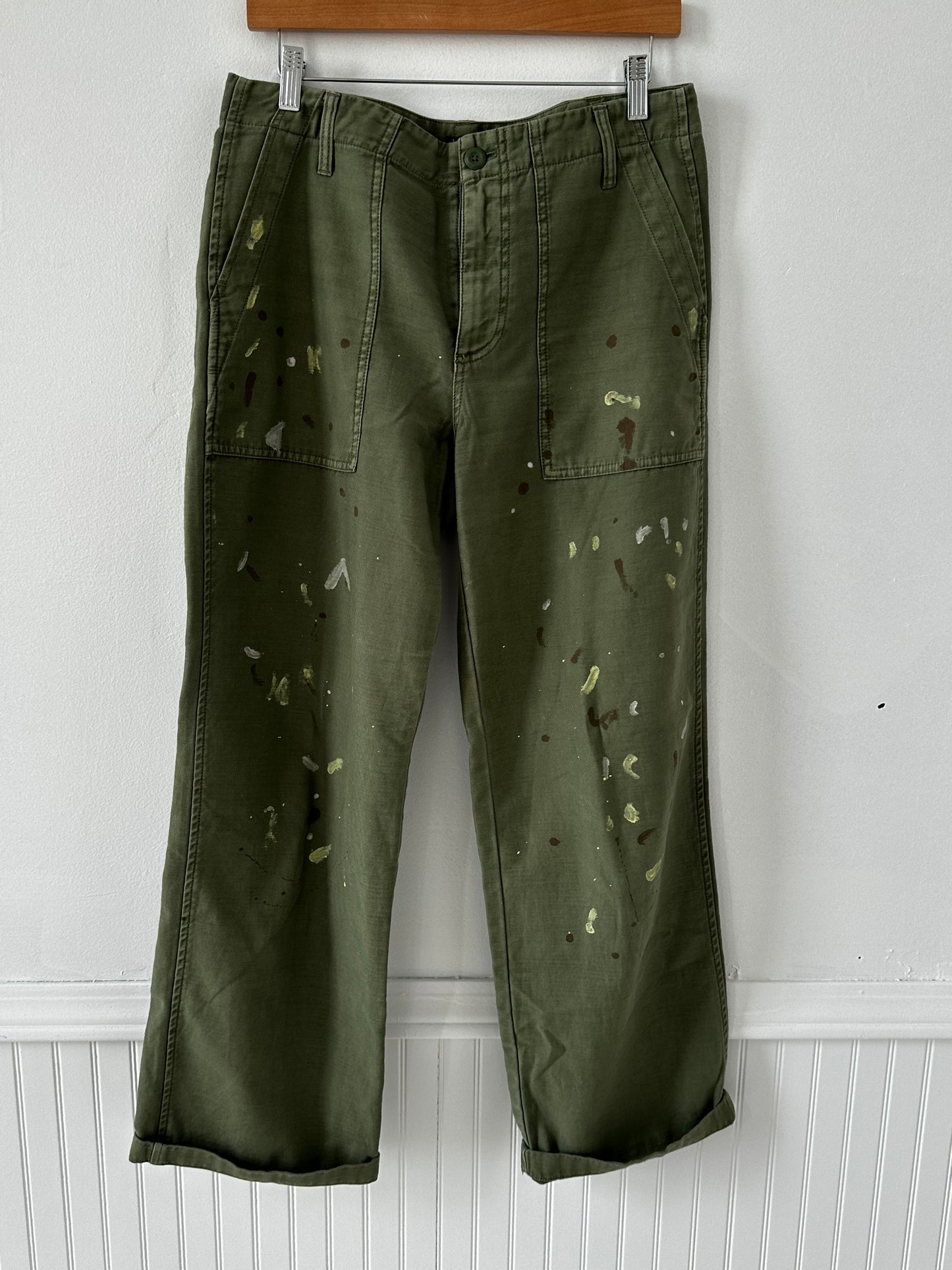 JCrew Foundry paint splatter pants