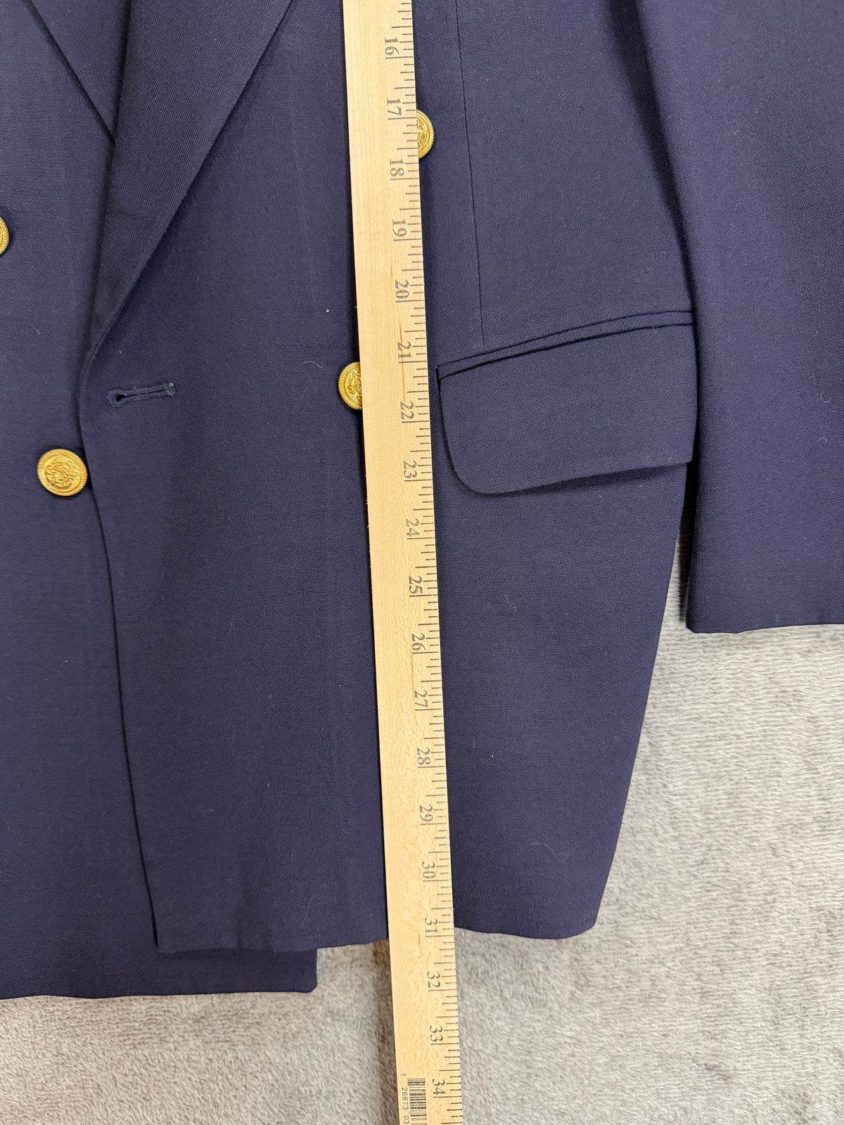 80s Lands End navy wool blazer. Made in the USA. Fits S-M