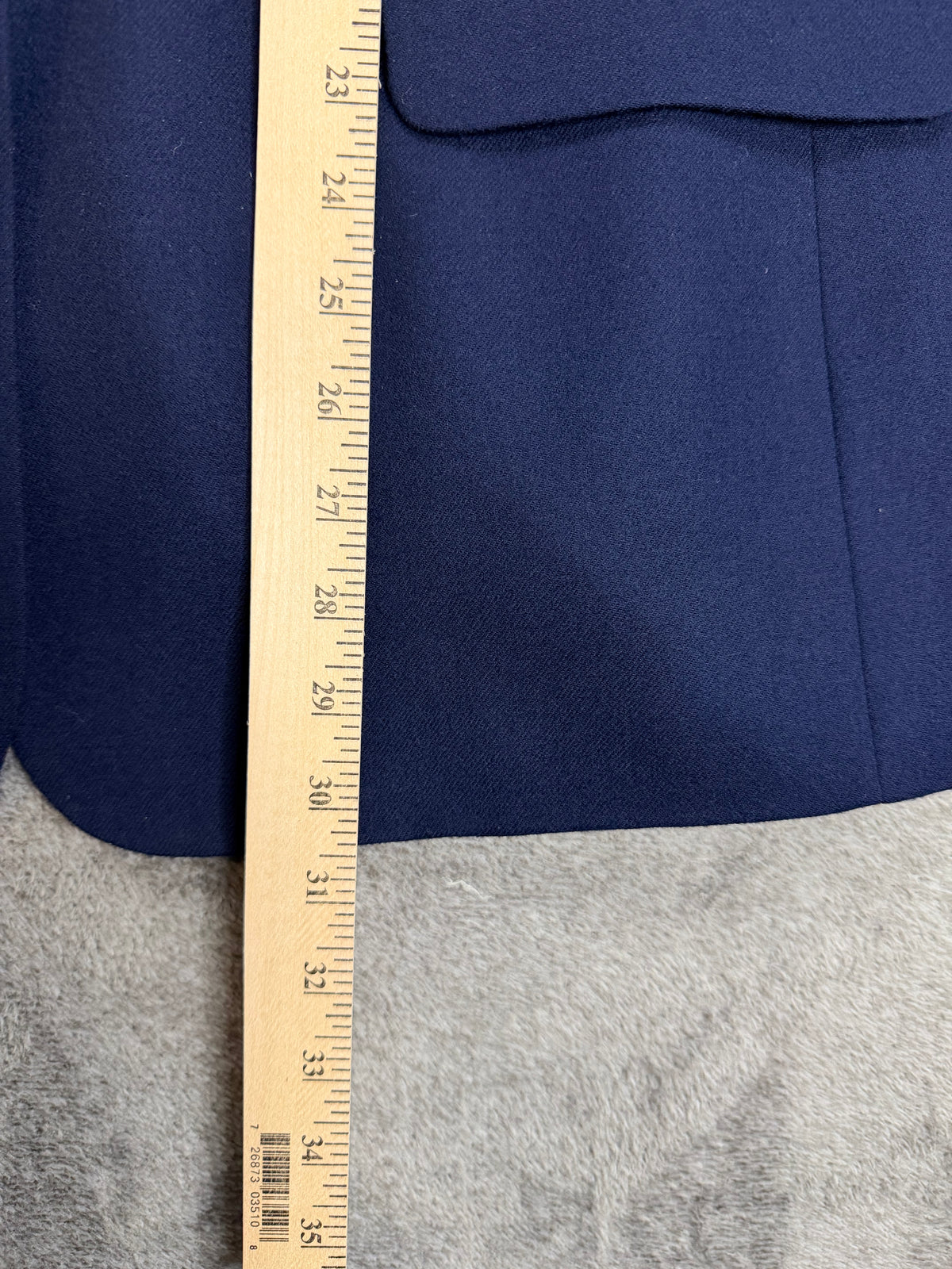 90s Lands End navy wool blazer. Made in the USA. Fits S-M