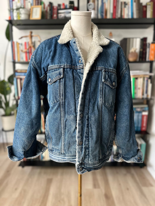 90s Gap Sherpa lined denim jacket